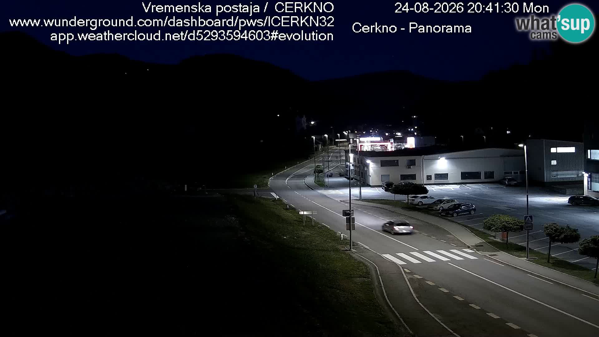 Webcam en direct – Entrée de la ville de Cerkno