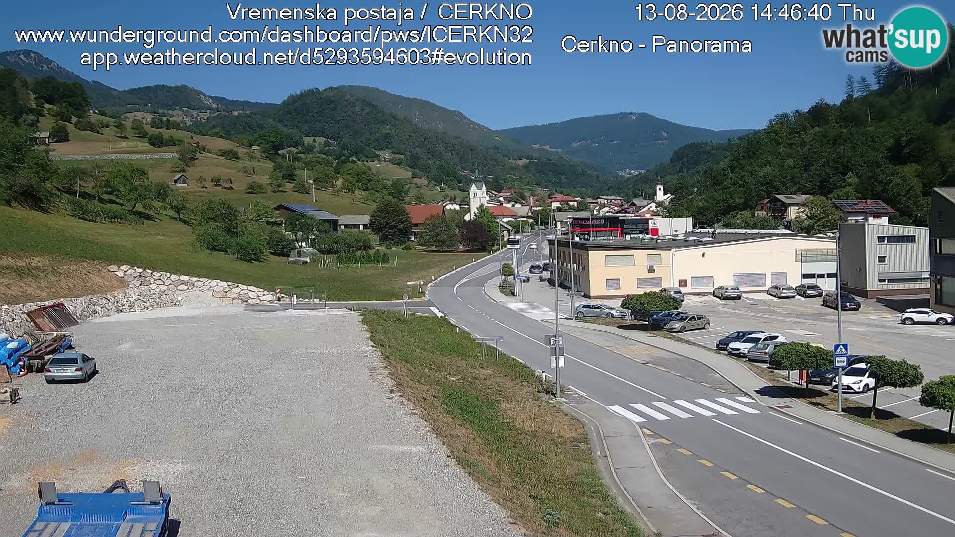 Cerkno city entrance Live Webcam
