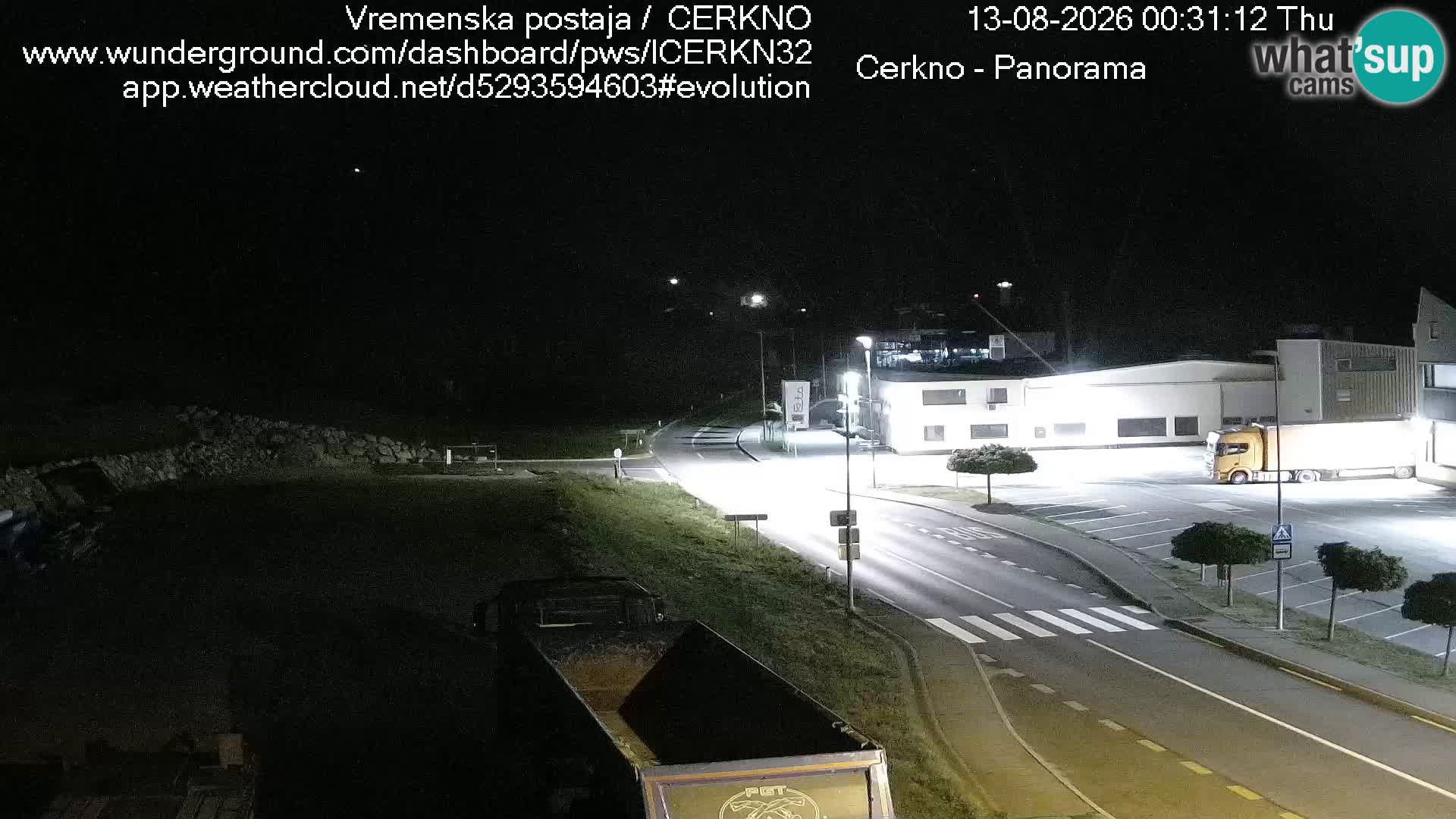 Webcam en direct – Entrée de la ville de Cerkno