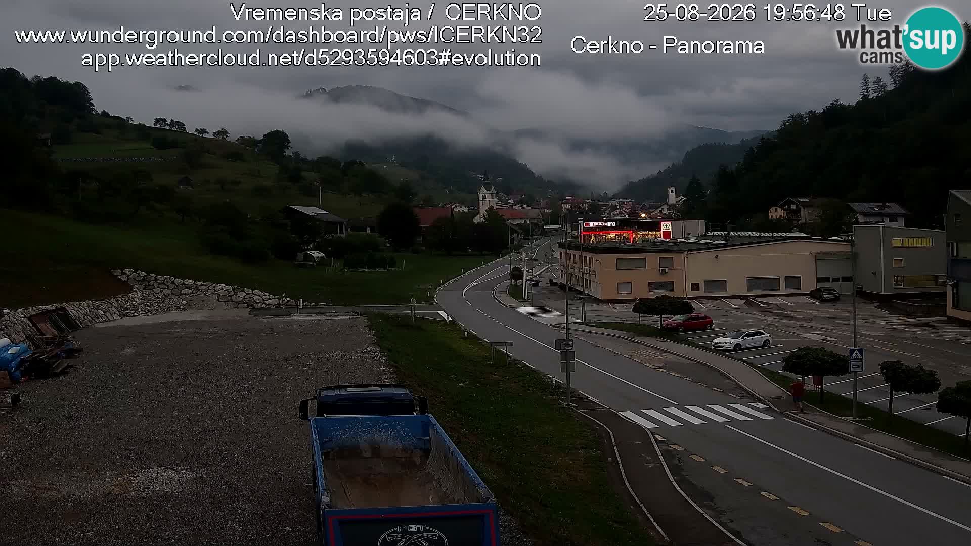 Cerkno city entrance Live Webcam