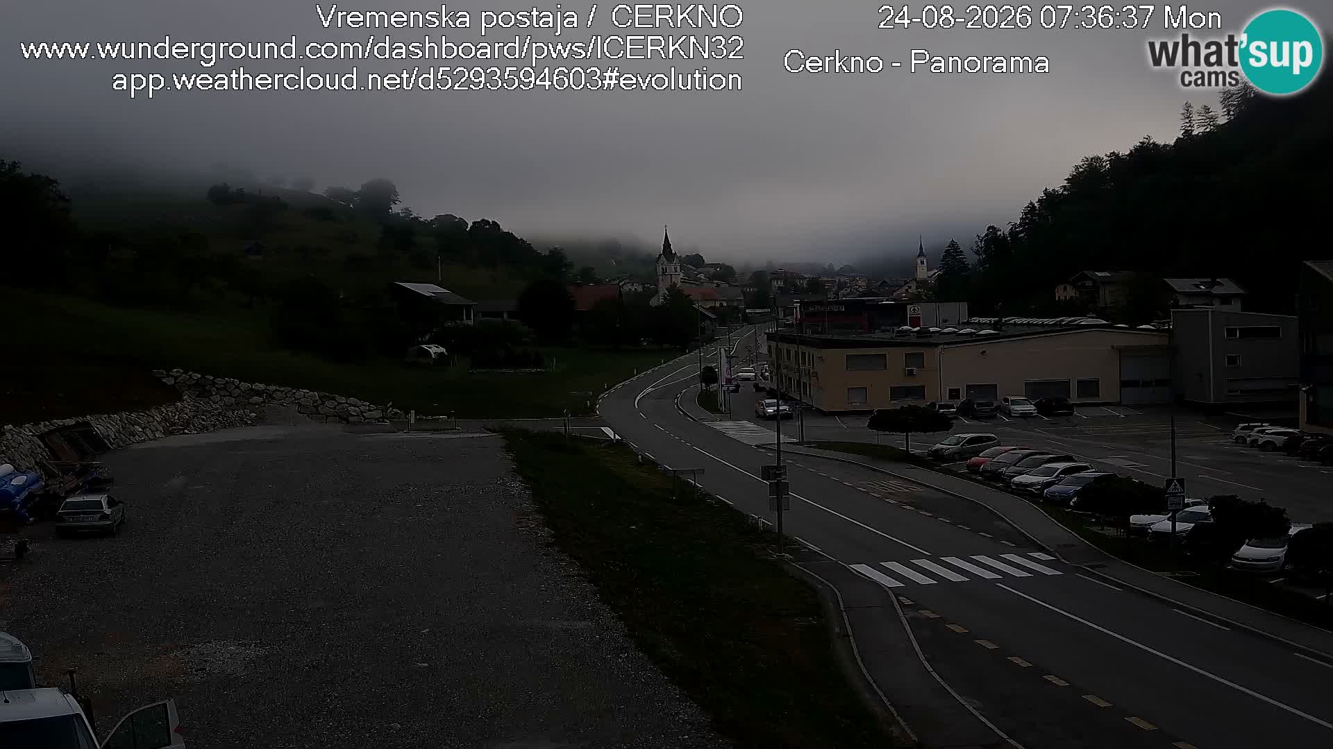 Webcam en direct – Entrée de la ville de Cerkno