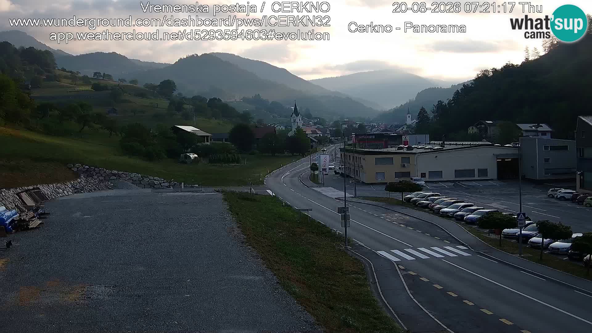 Cerkno city entrance Live Webcam