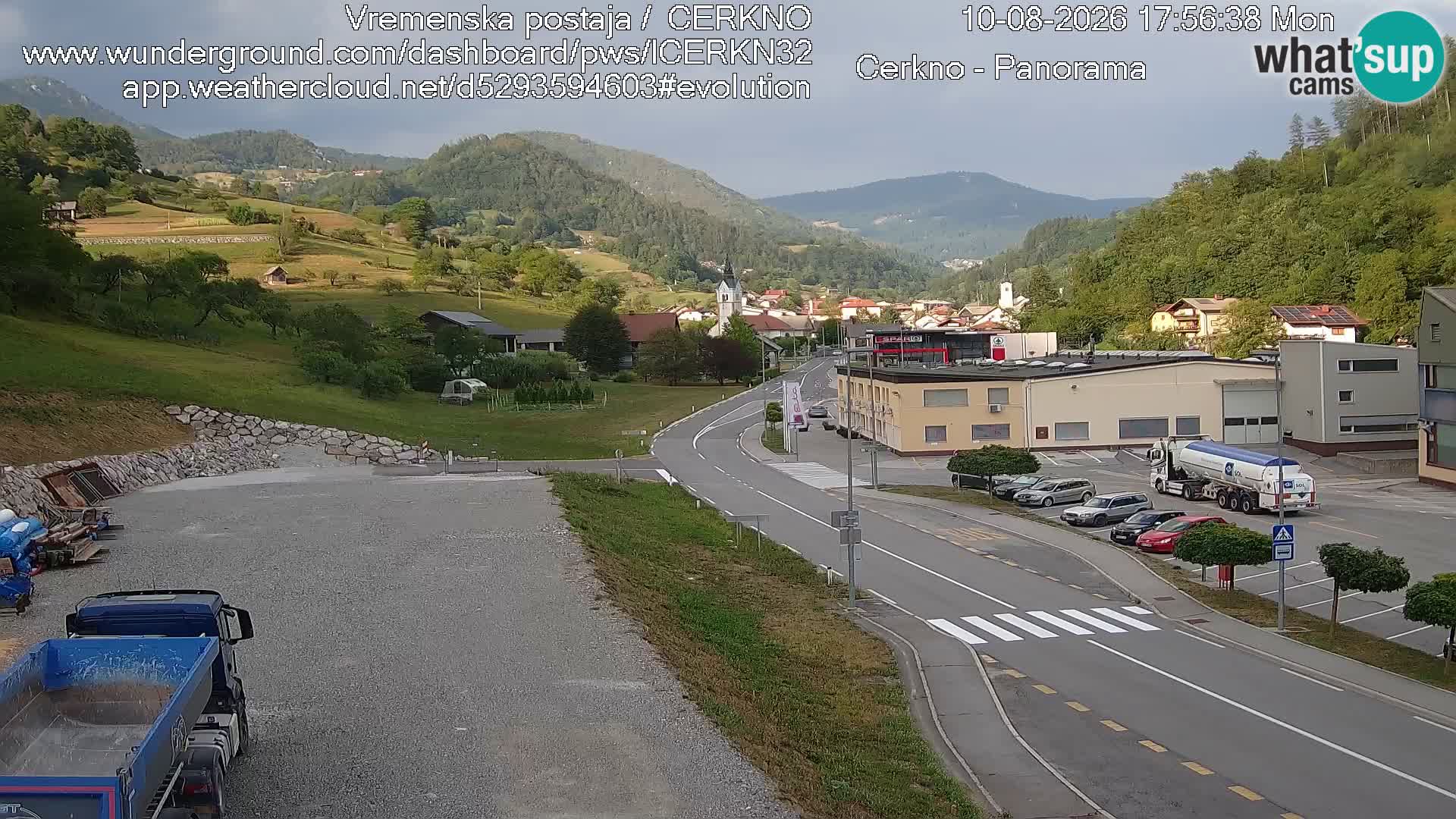 Cerkno city entrance Live Webcam