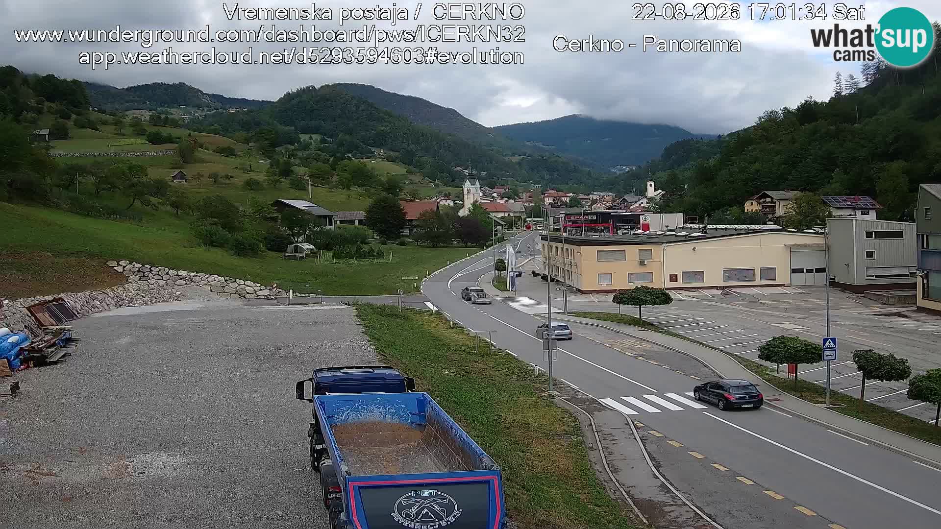 Cerkno entrada a la ciudad Webcam en vivo