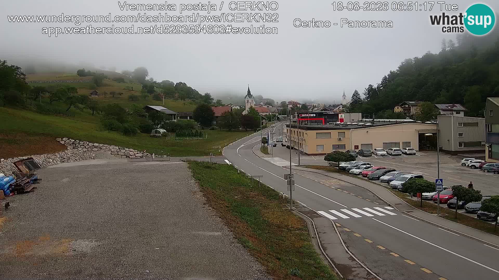Cerkno entrada a la ciudad Webcam en vivo