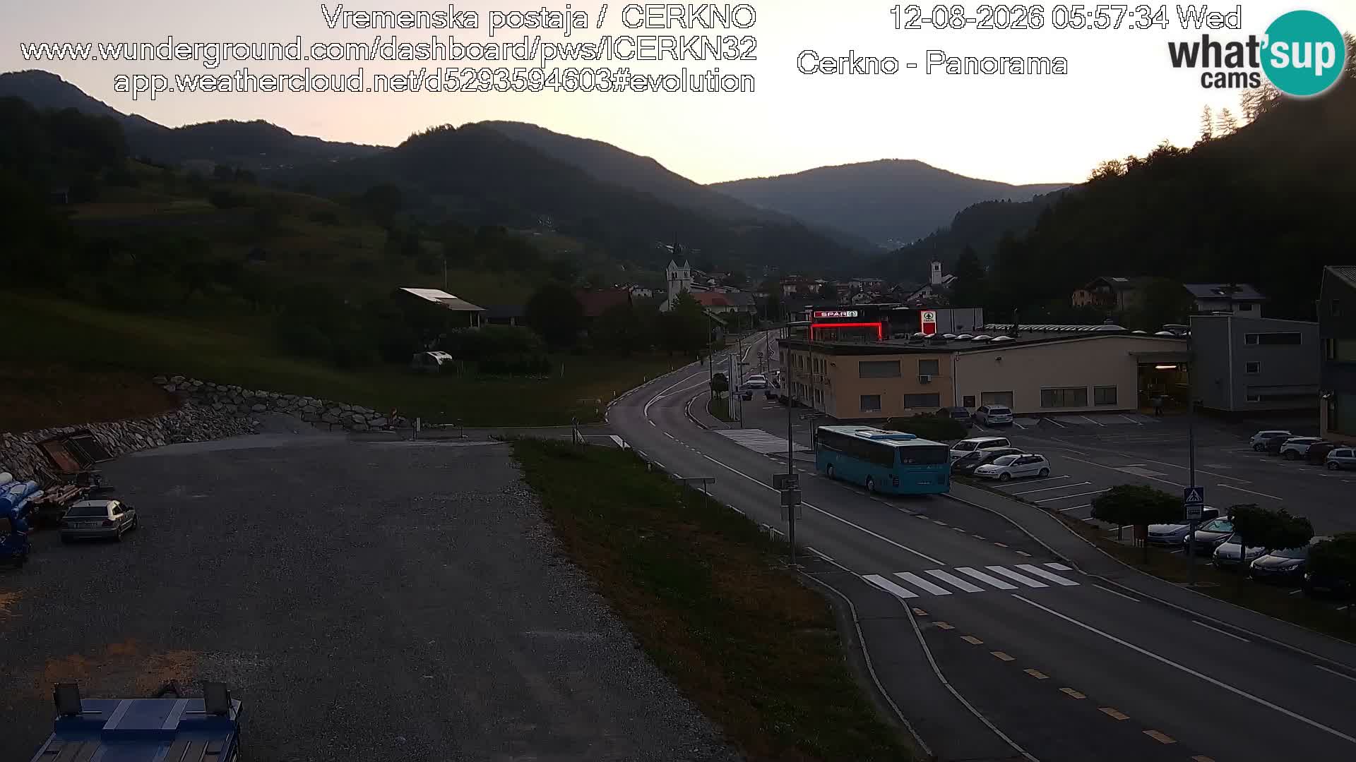 Cerkno city entrance Live Webcam