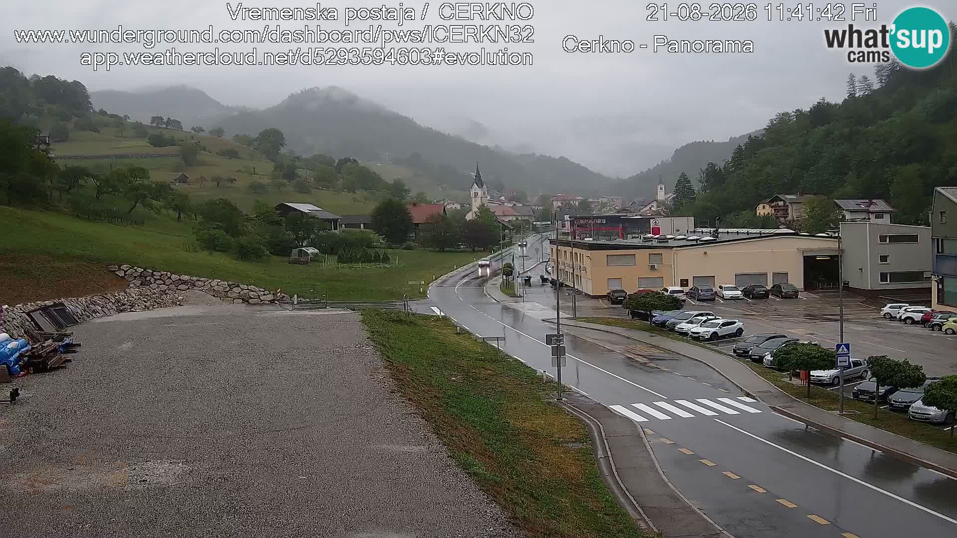 Cerkno city entrance Live Webcam