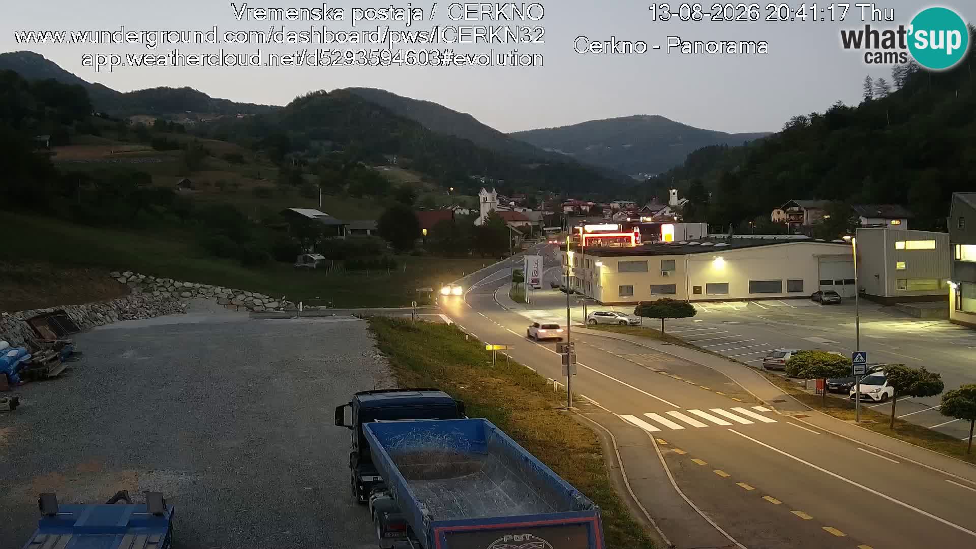 Cerkno city entrance Live Webcam