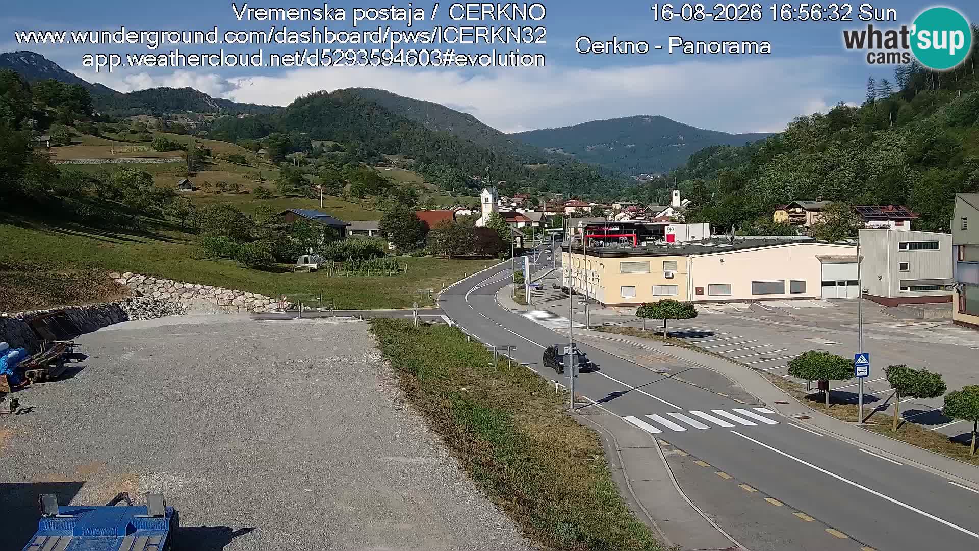 Cerkno entrada a la ciudad Webcam en vivo