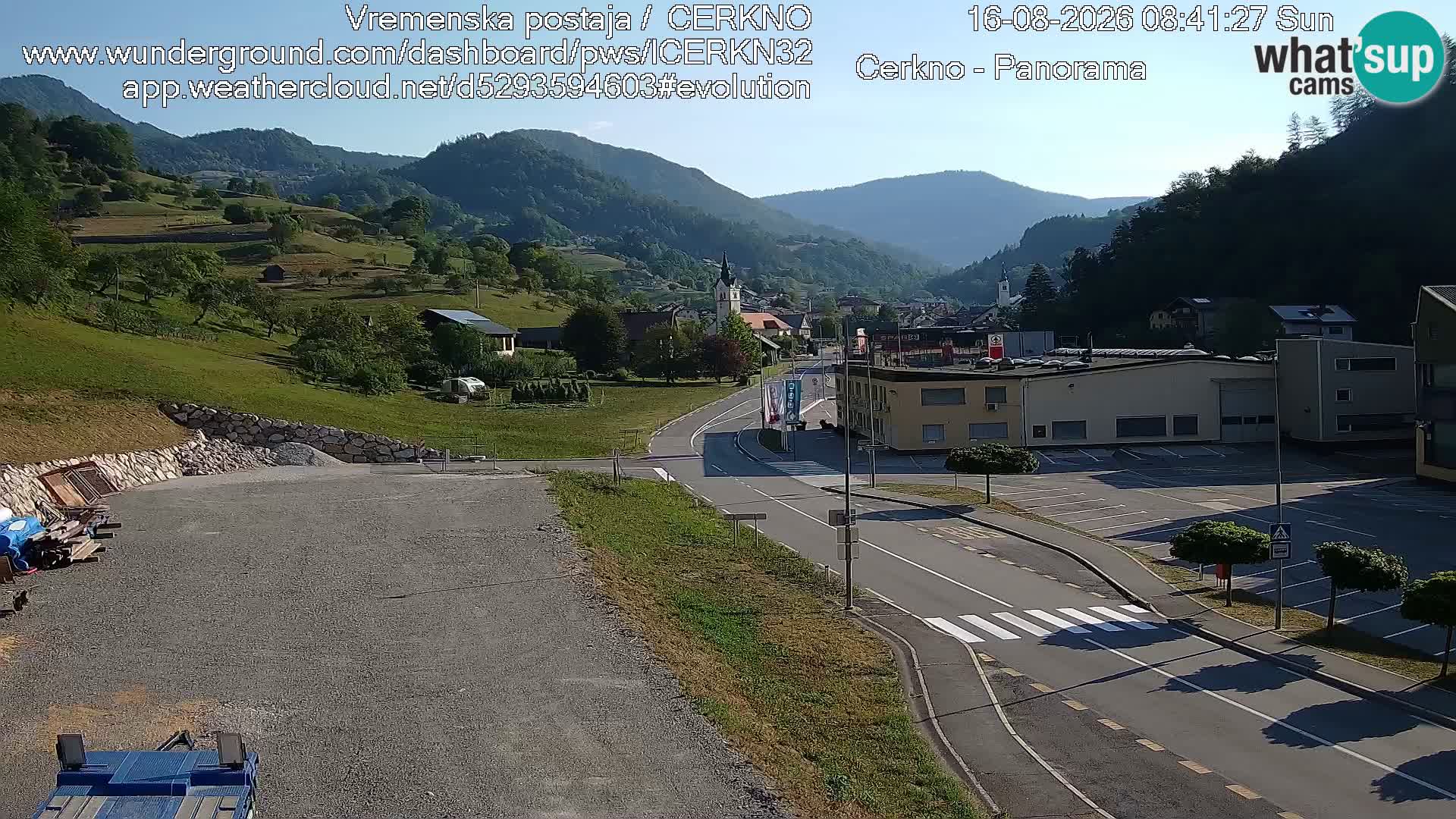 Cerkno entrada a la ciudad Webcam en vivo