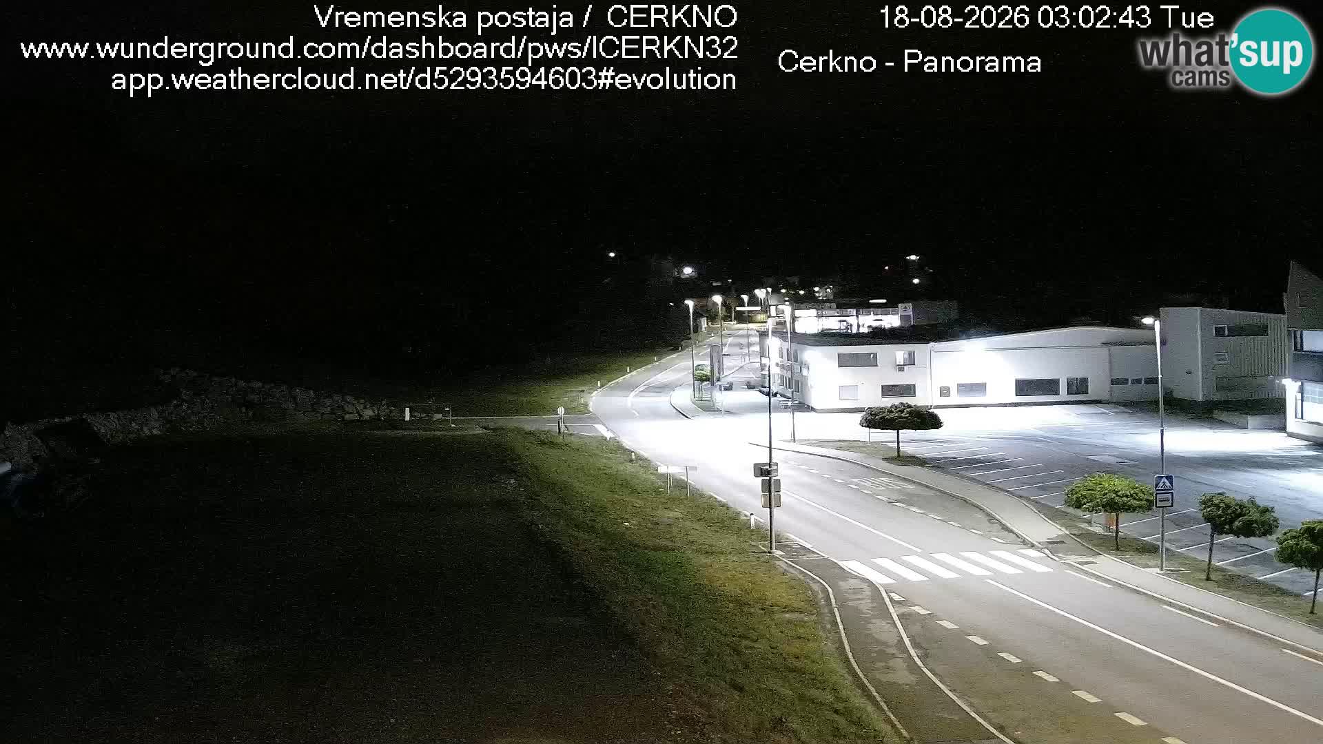 Webcam en direct – Entrée de la ville de Cerkno
