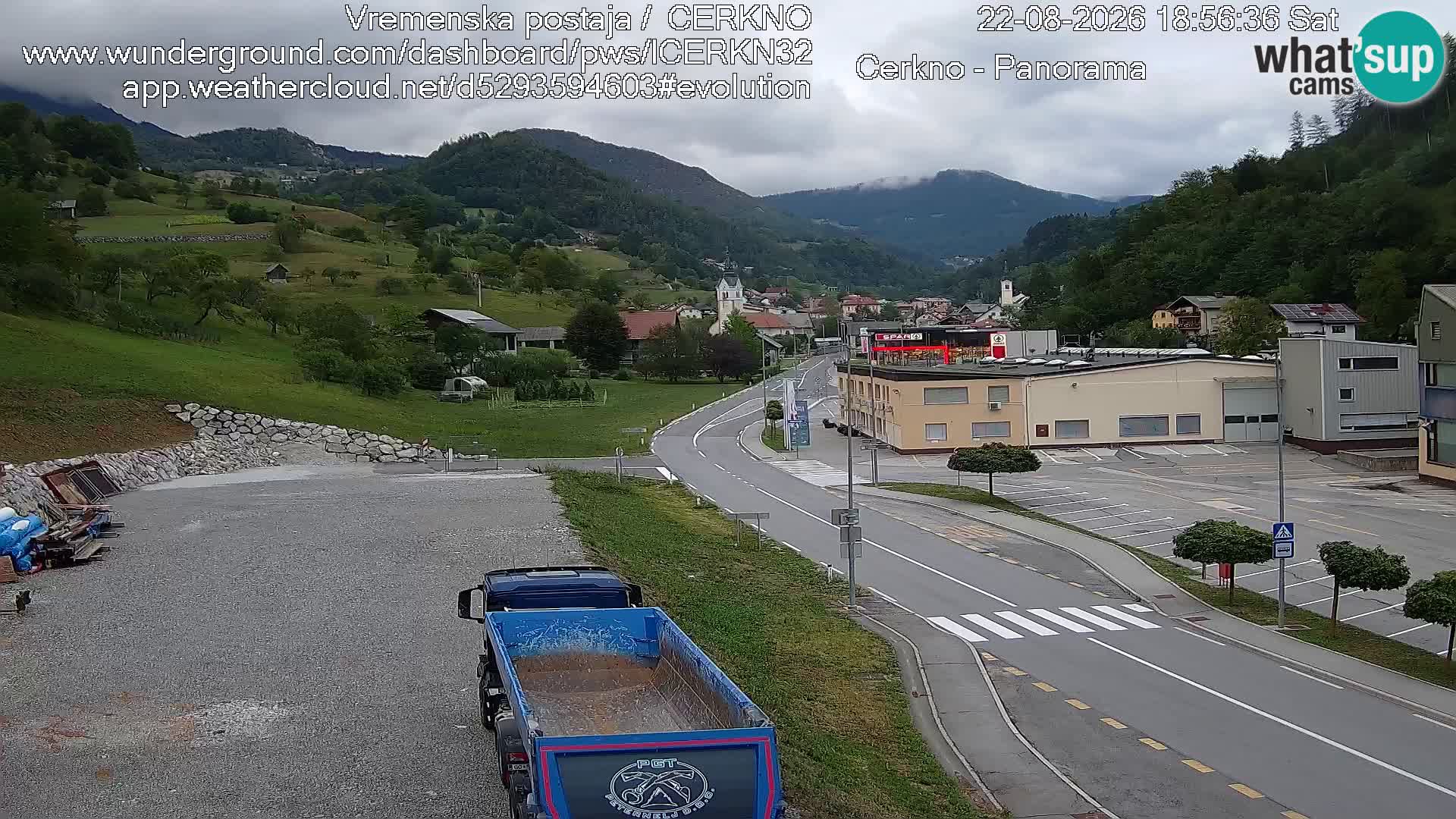 Cerkno city entrance Live Webcam