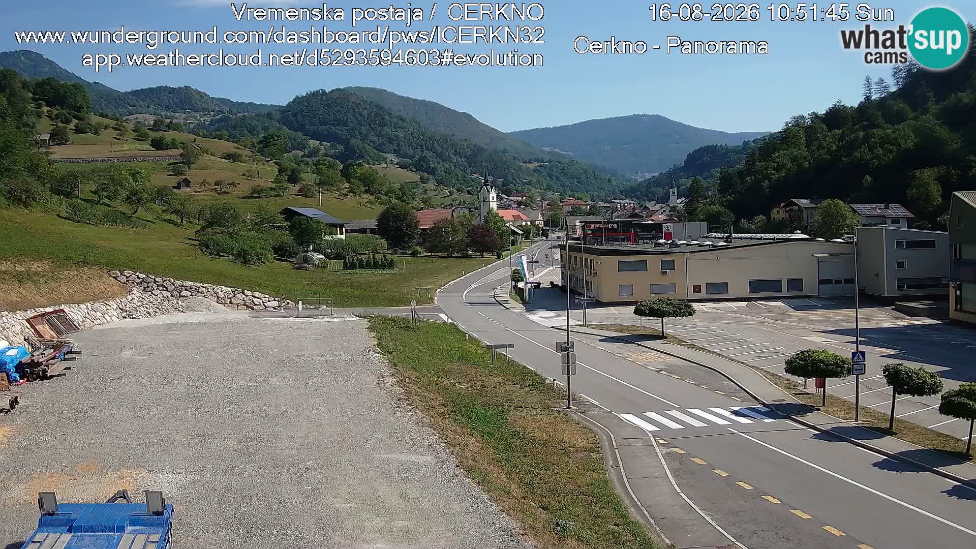 Cerkno entrada a la ciudad Webcam en vivo