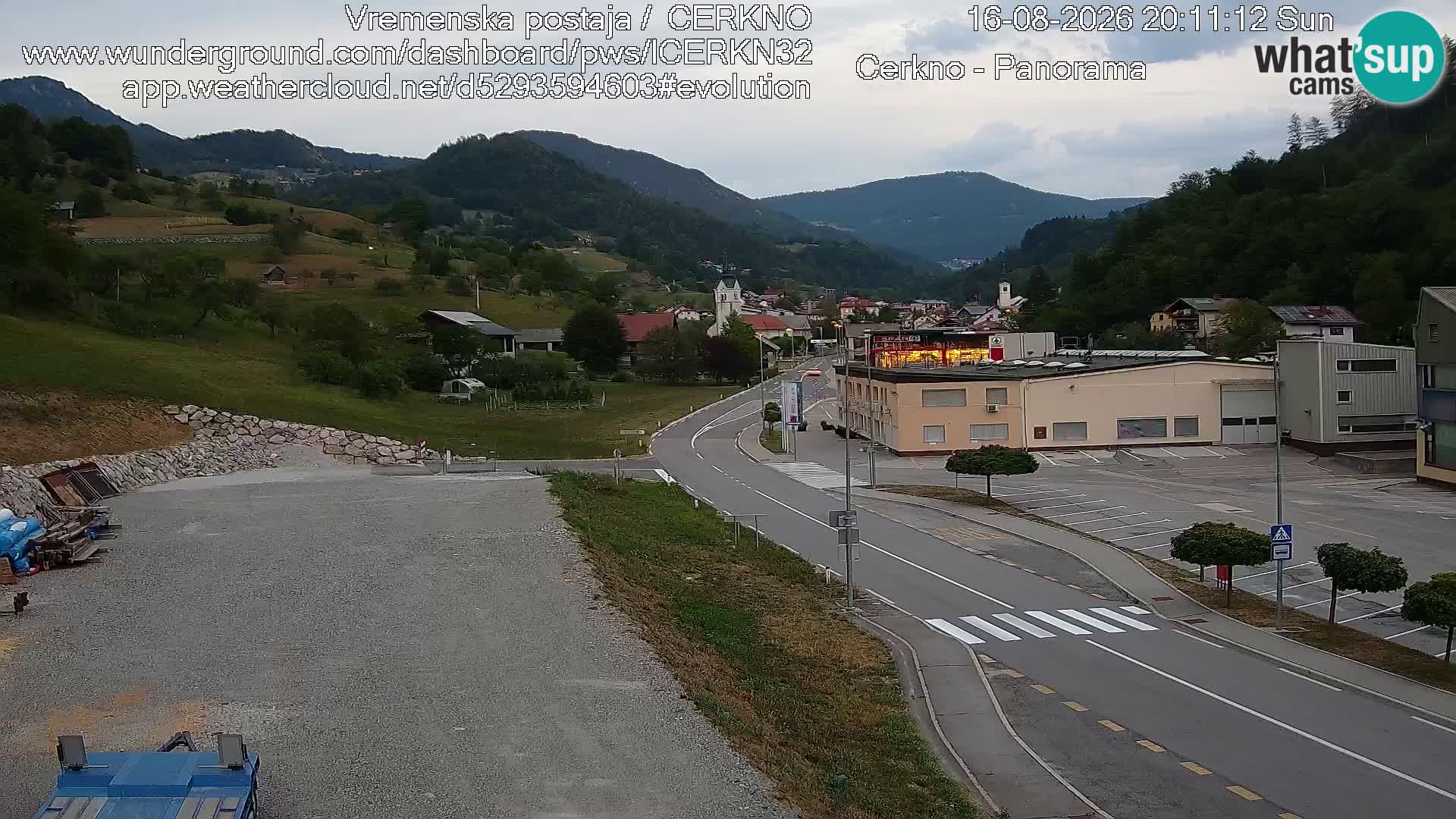 Cerkno city entrance Live Webcam