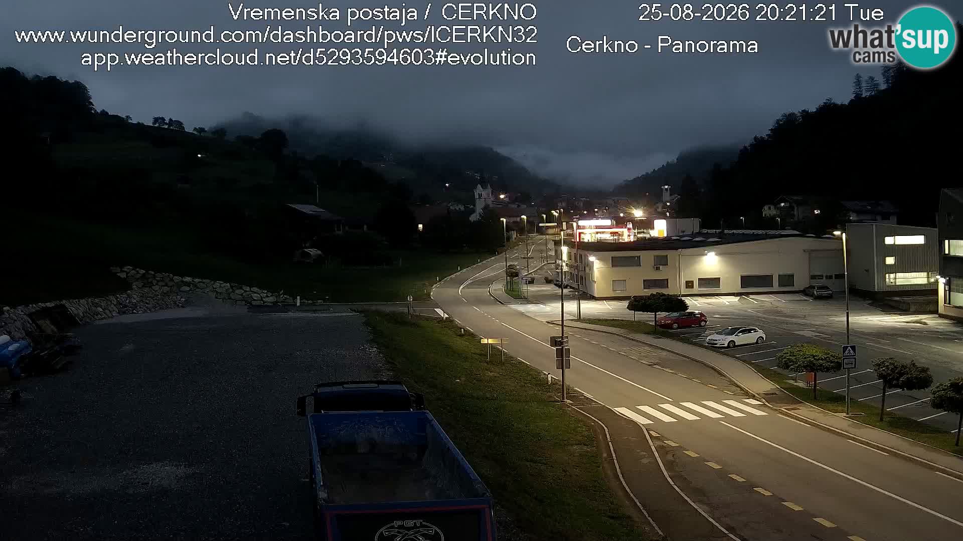 Cerkno city entrance Live Webcam