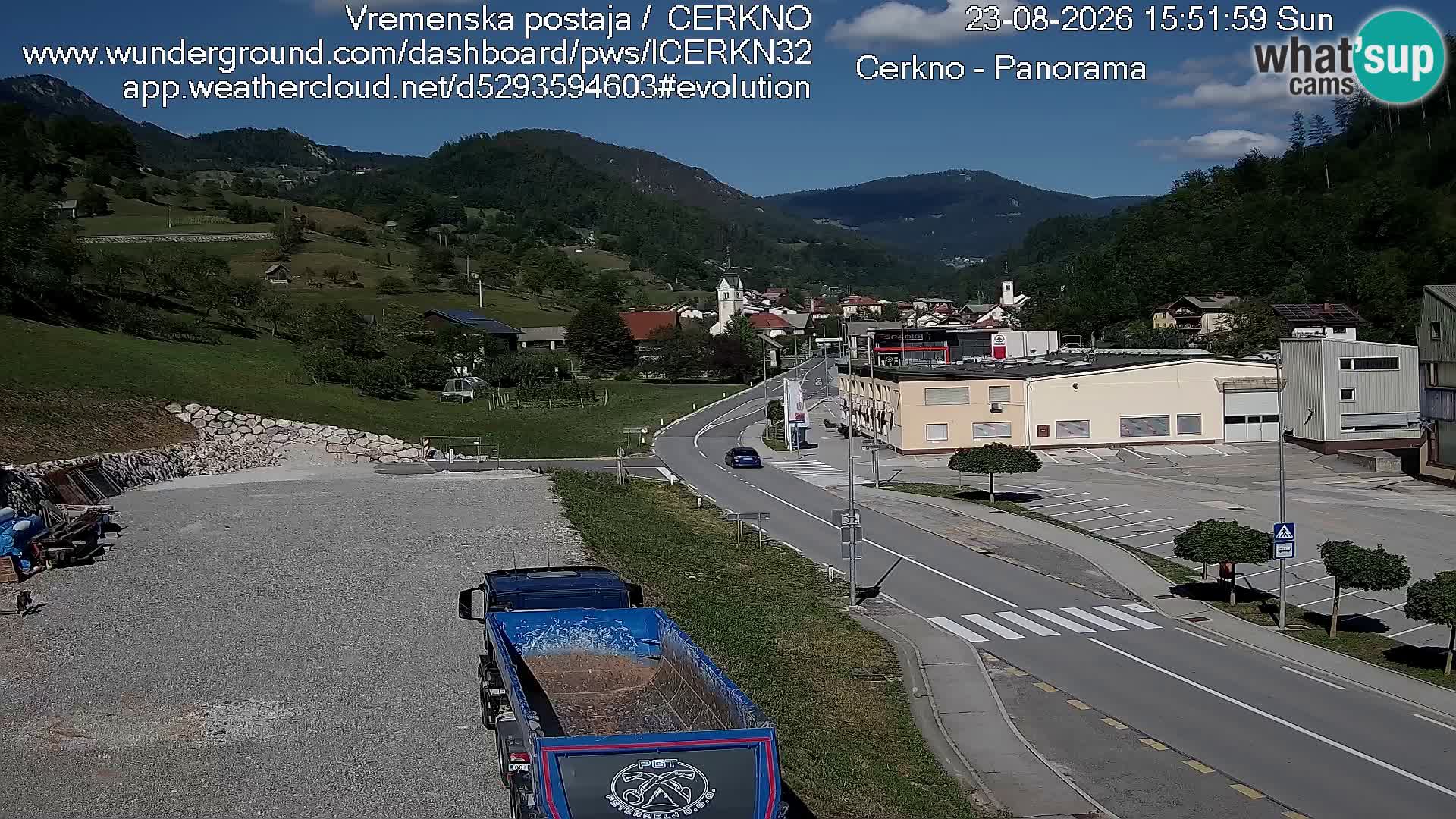 Cerkno entrada a la ciudad Webcam en vivo