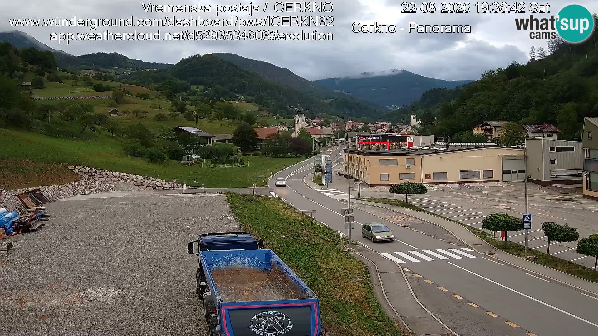 Cerkno city entrance Live Webcam