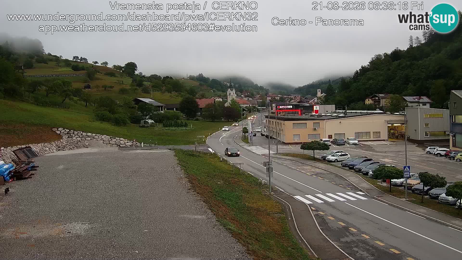 Cerkno city entrance Live Webcam
