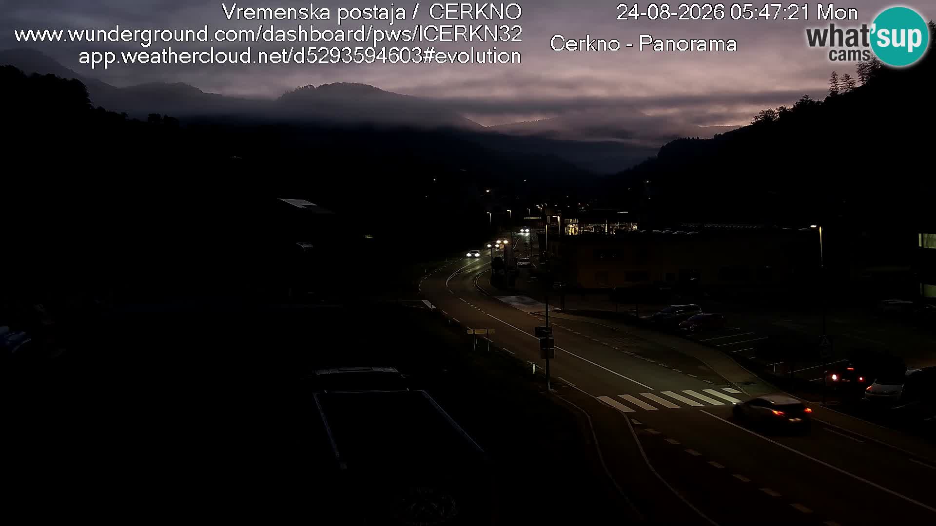 Cerkno city entrance Live Webcam