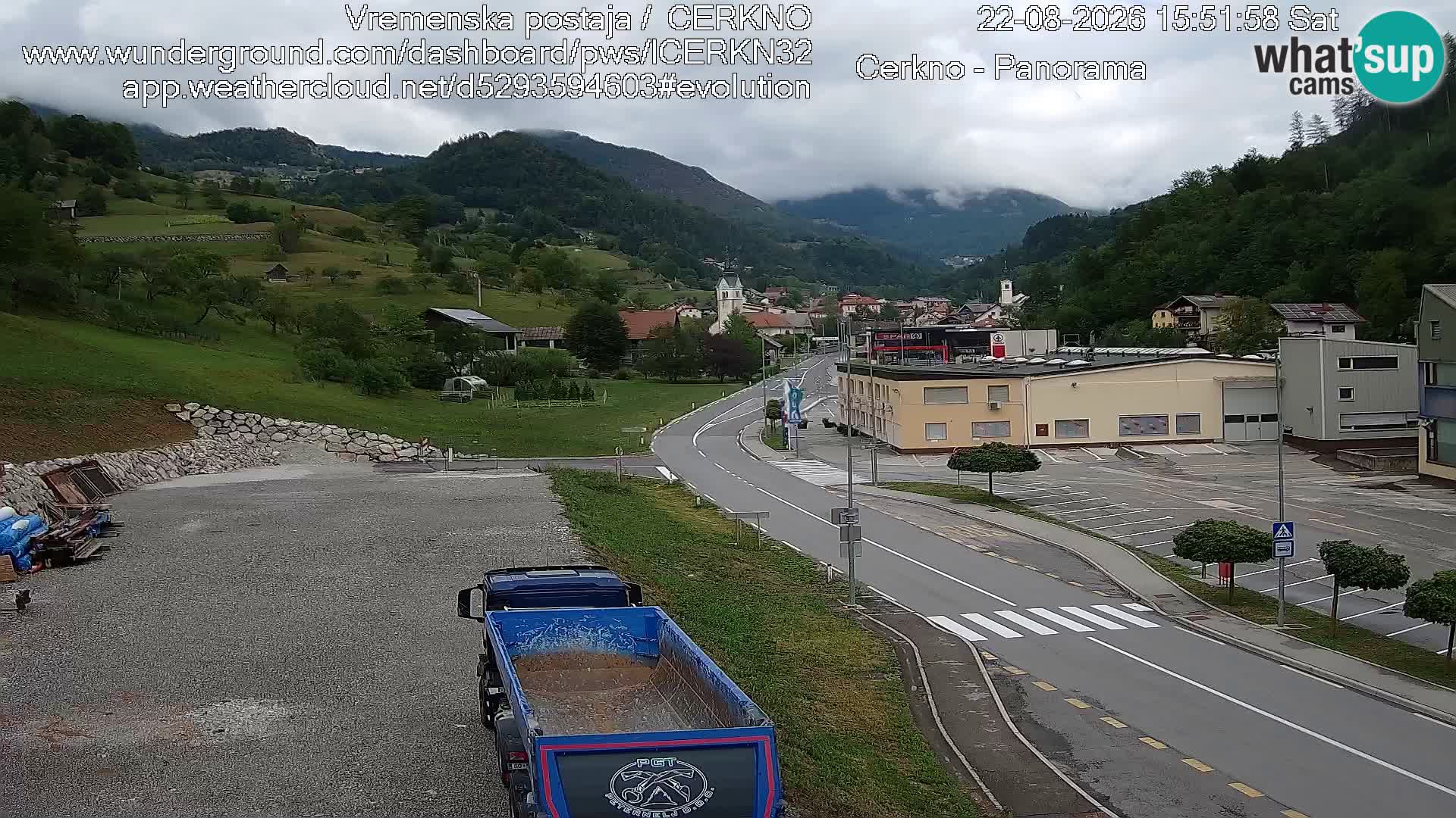 Cerkno city entrance Live Webcam