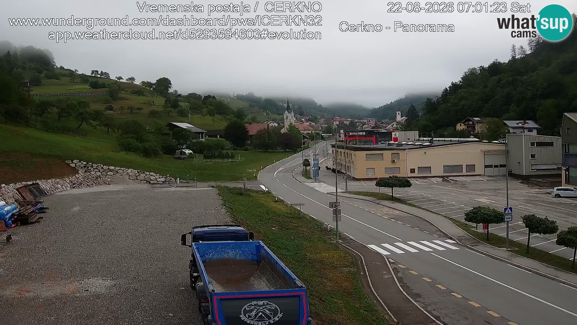 Cerkno city entrance Live Webcam