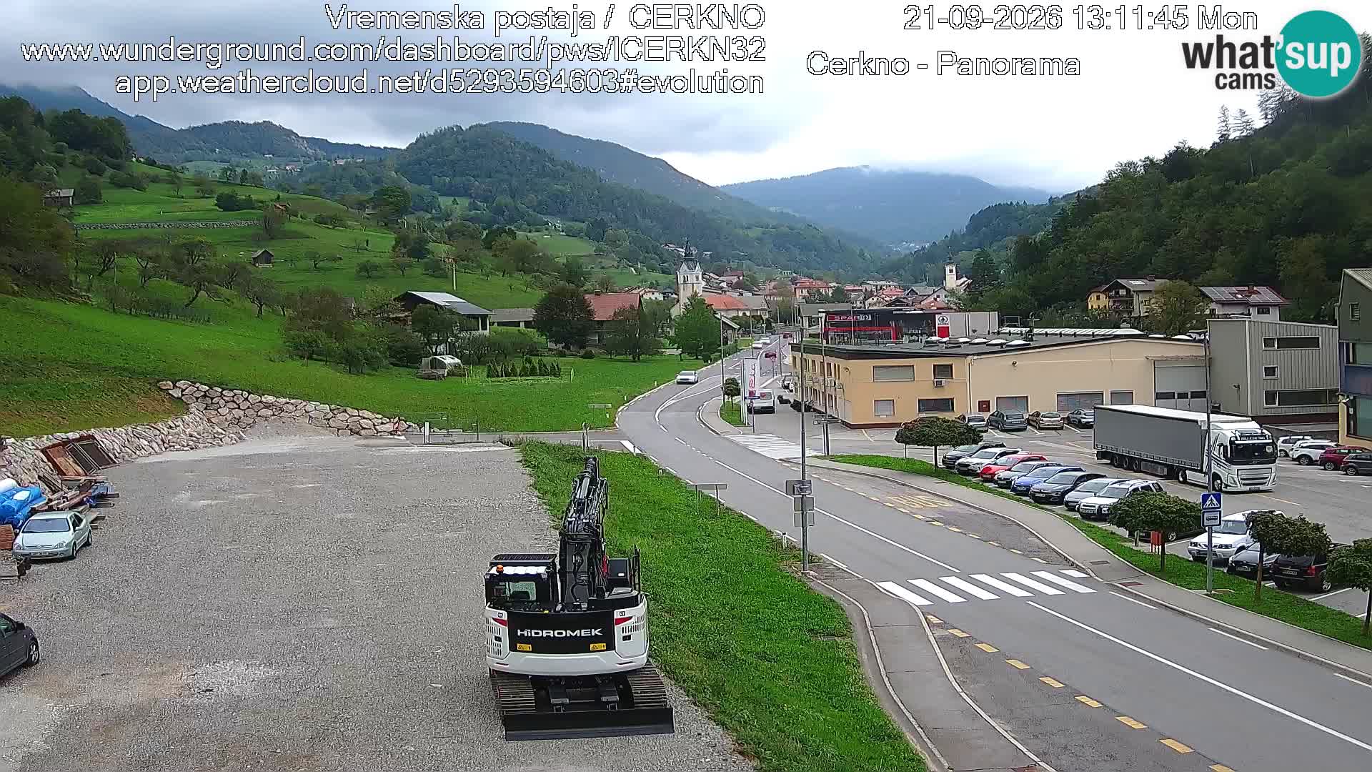 Webcam en direct – Entrée de la ville de Cerkno