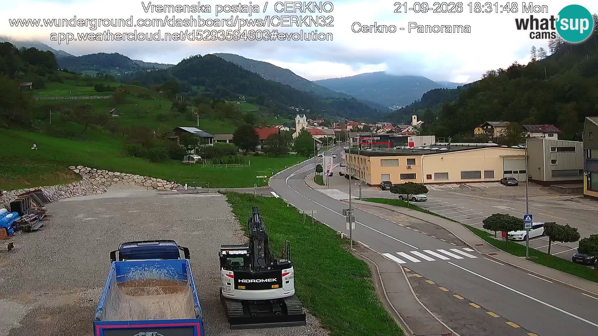 Cerkno city entrance Live Webcam