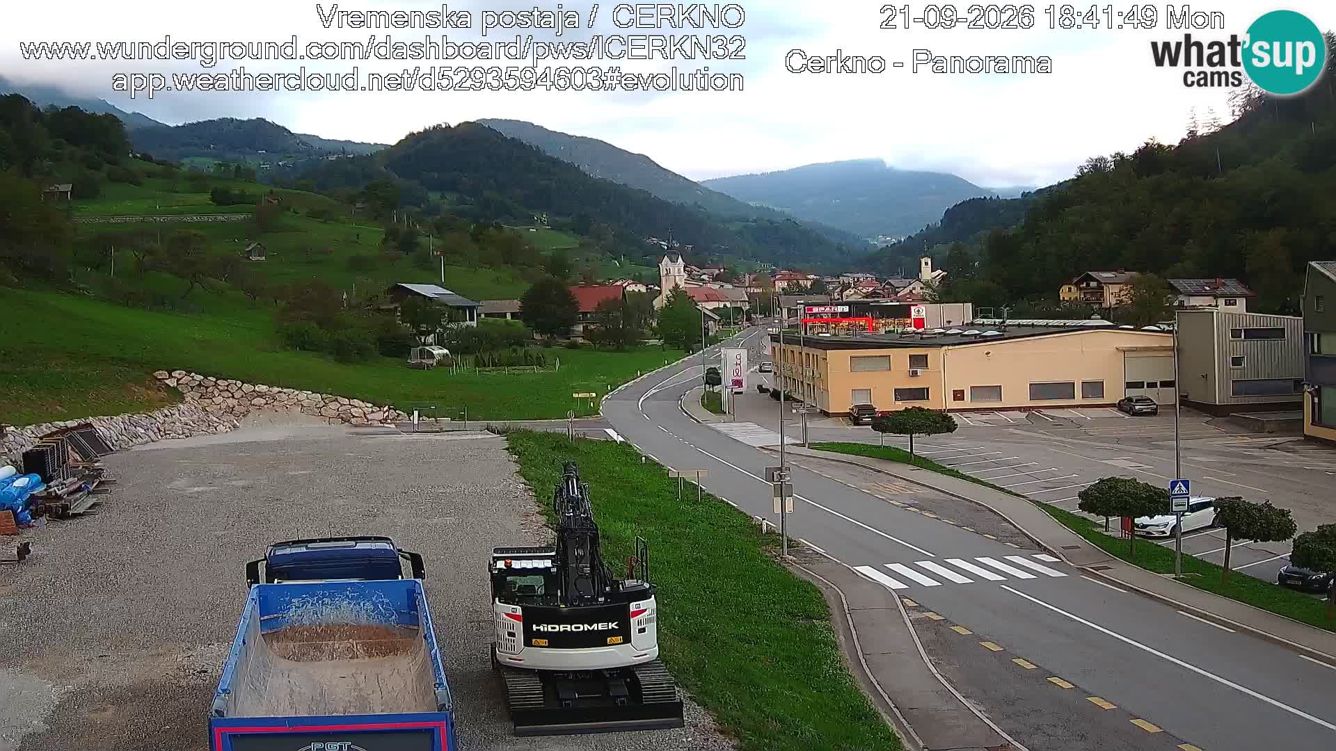 Cerkno entrada a la ciudad Webcam en vivo