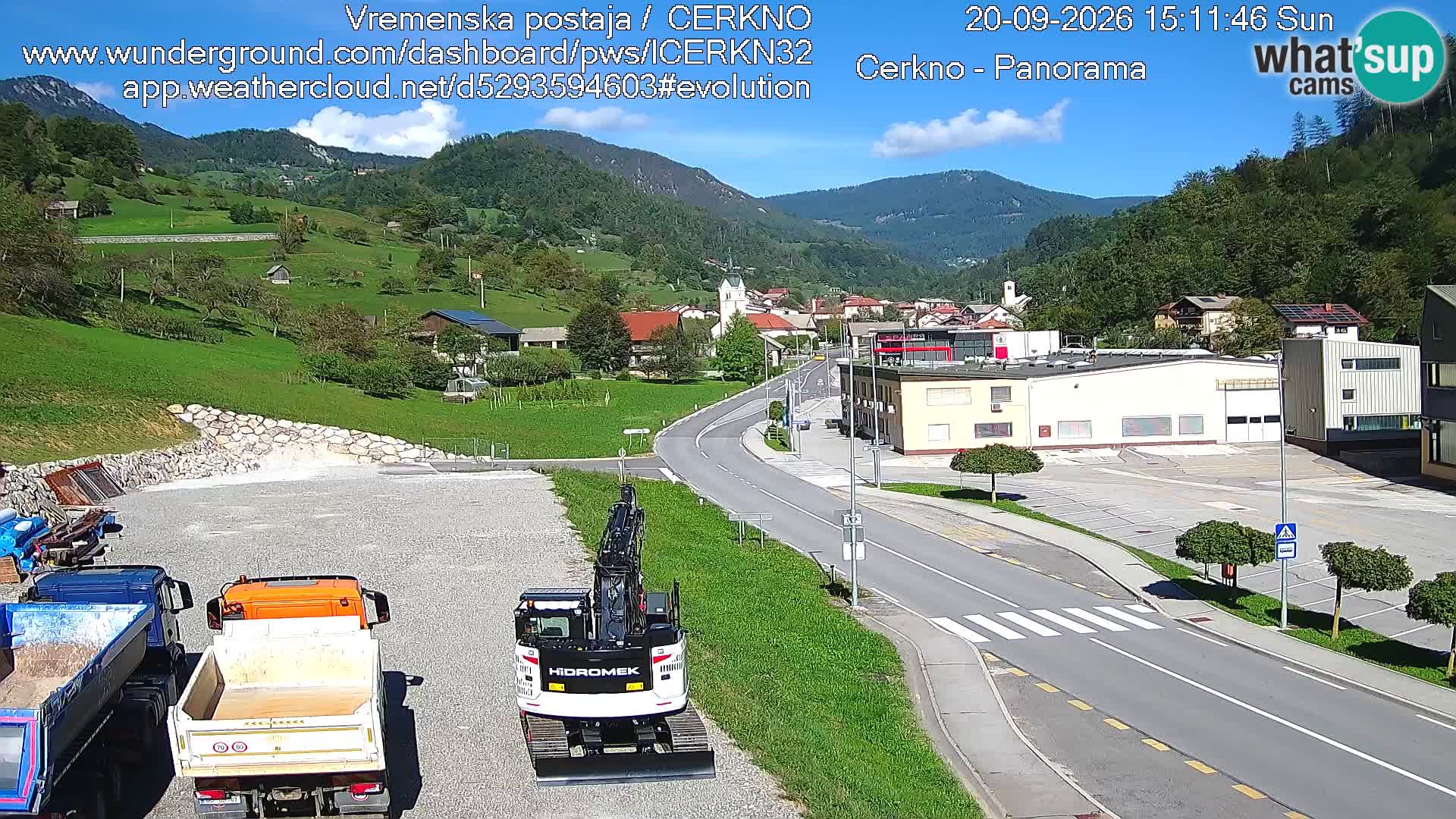 Cerkno city entrance Live Webcam
