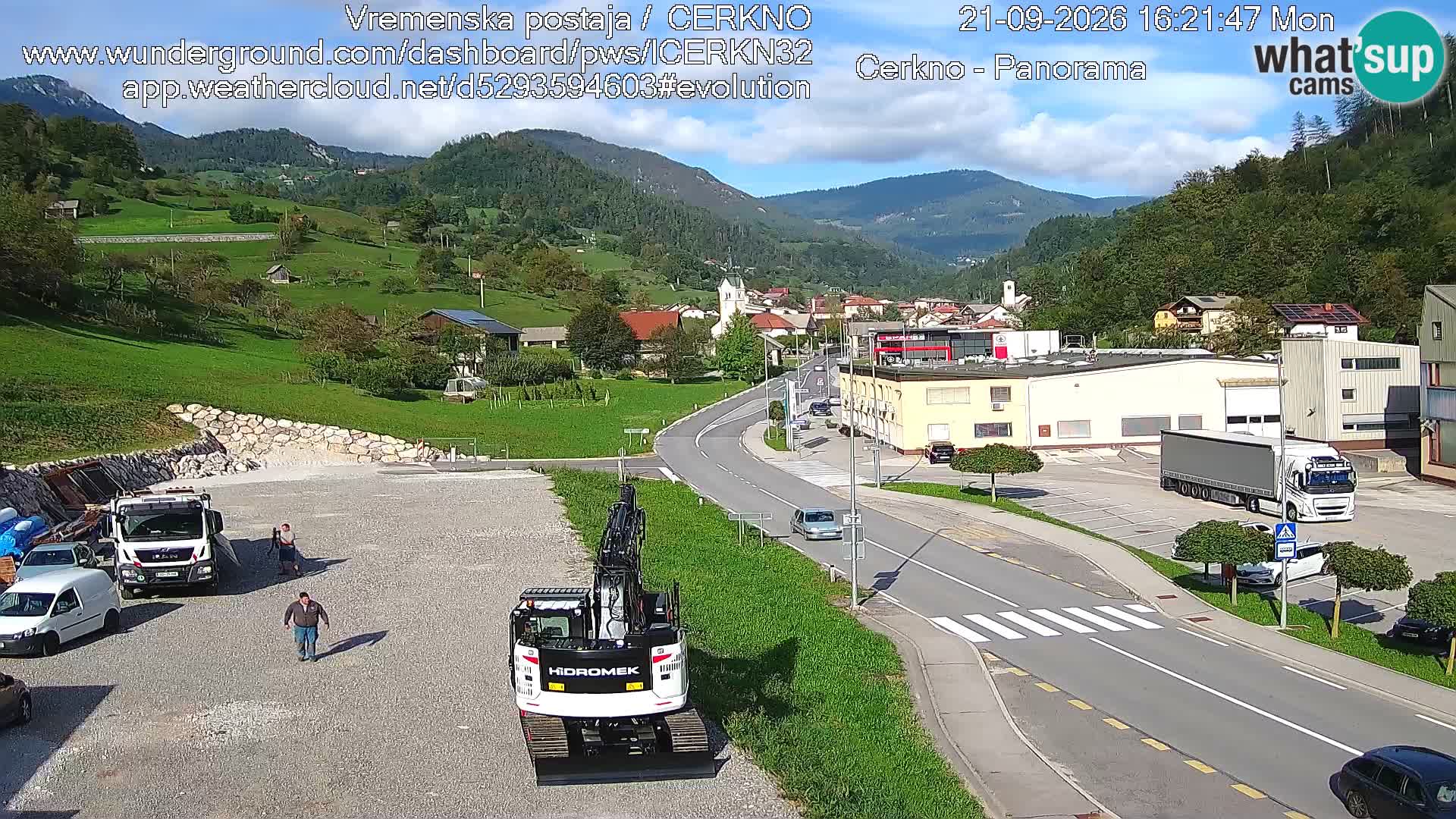 Cerkno entrada a la ciudad Webcam en vivo