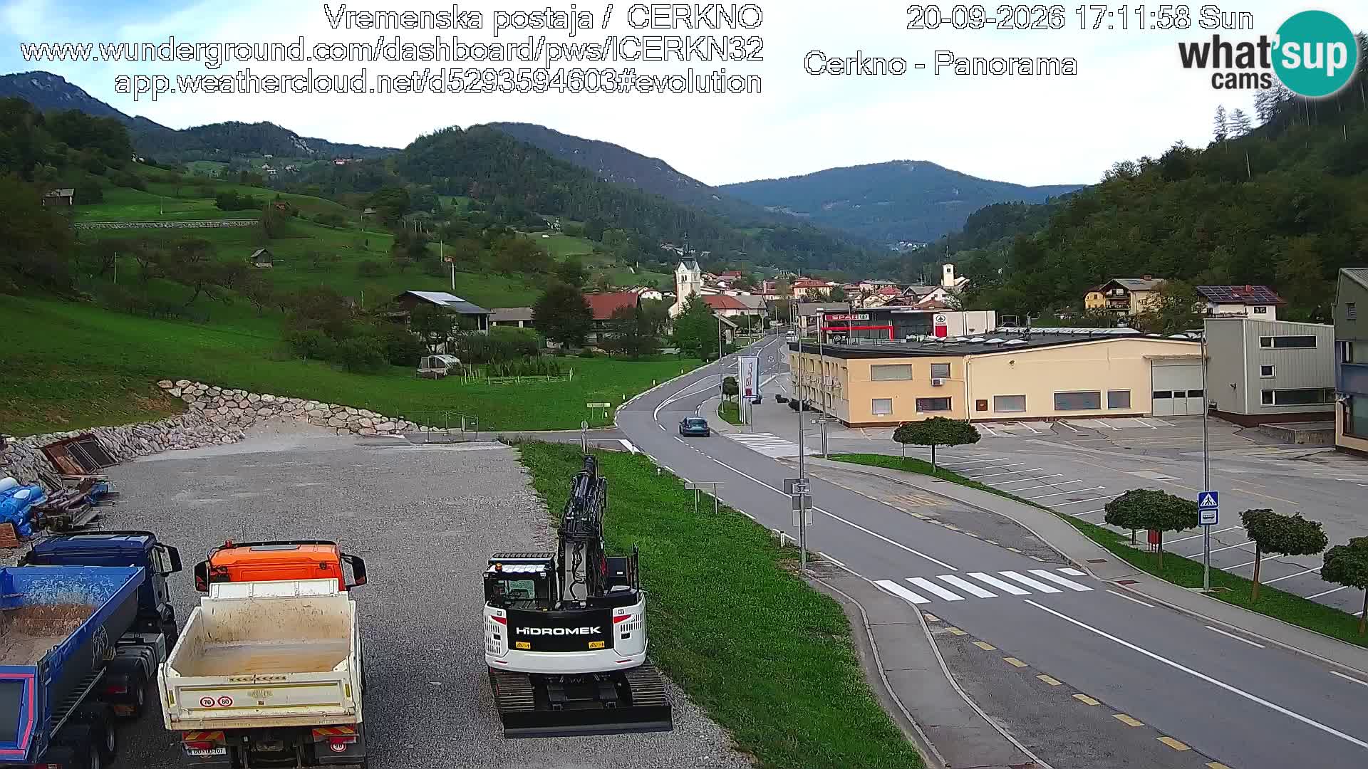 Cerkno city entrance Live Webcam