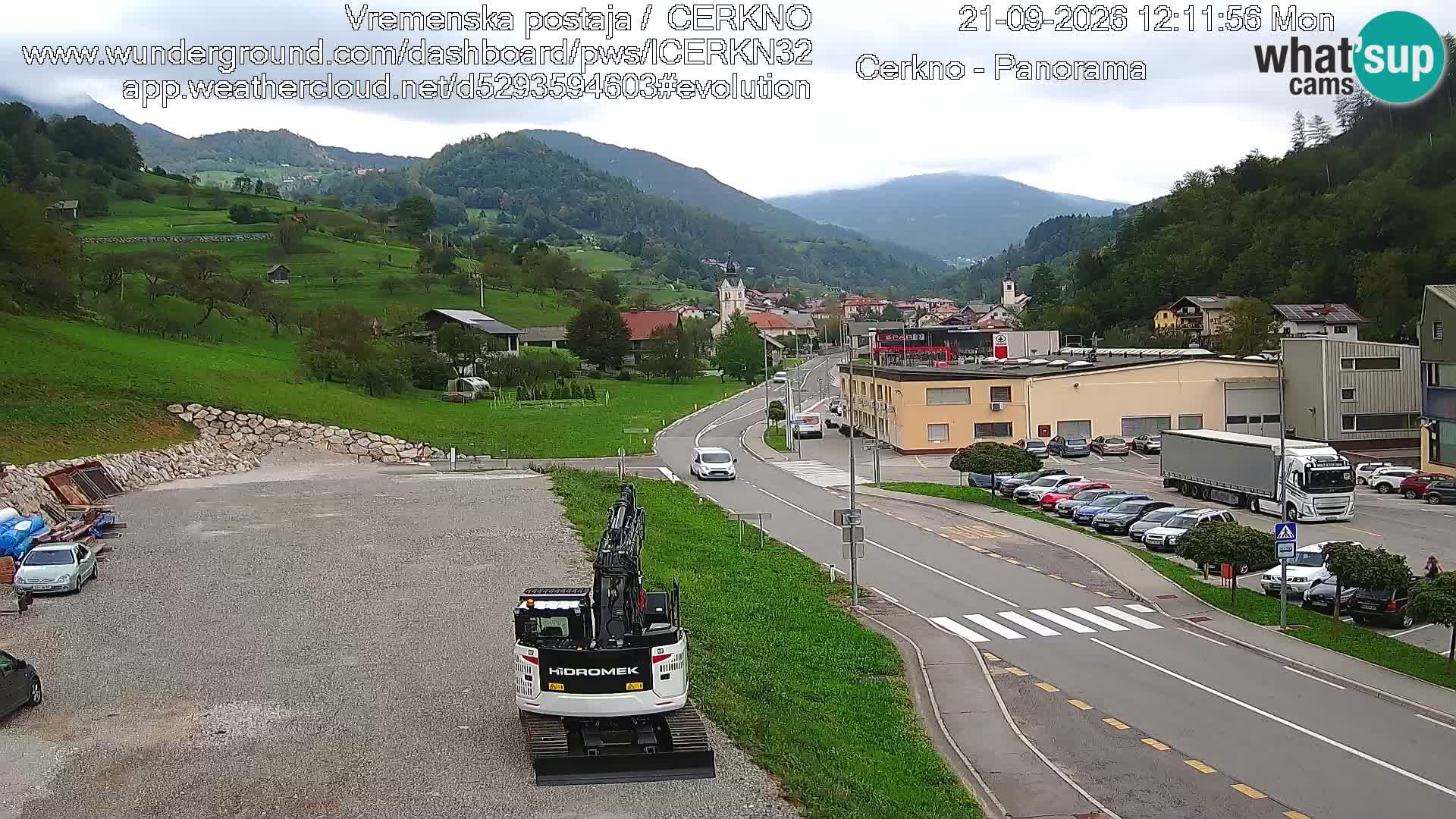 Cerkno city entrance Live Webcam