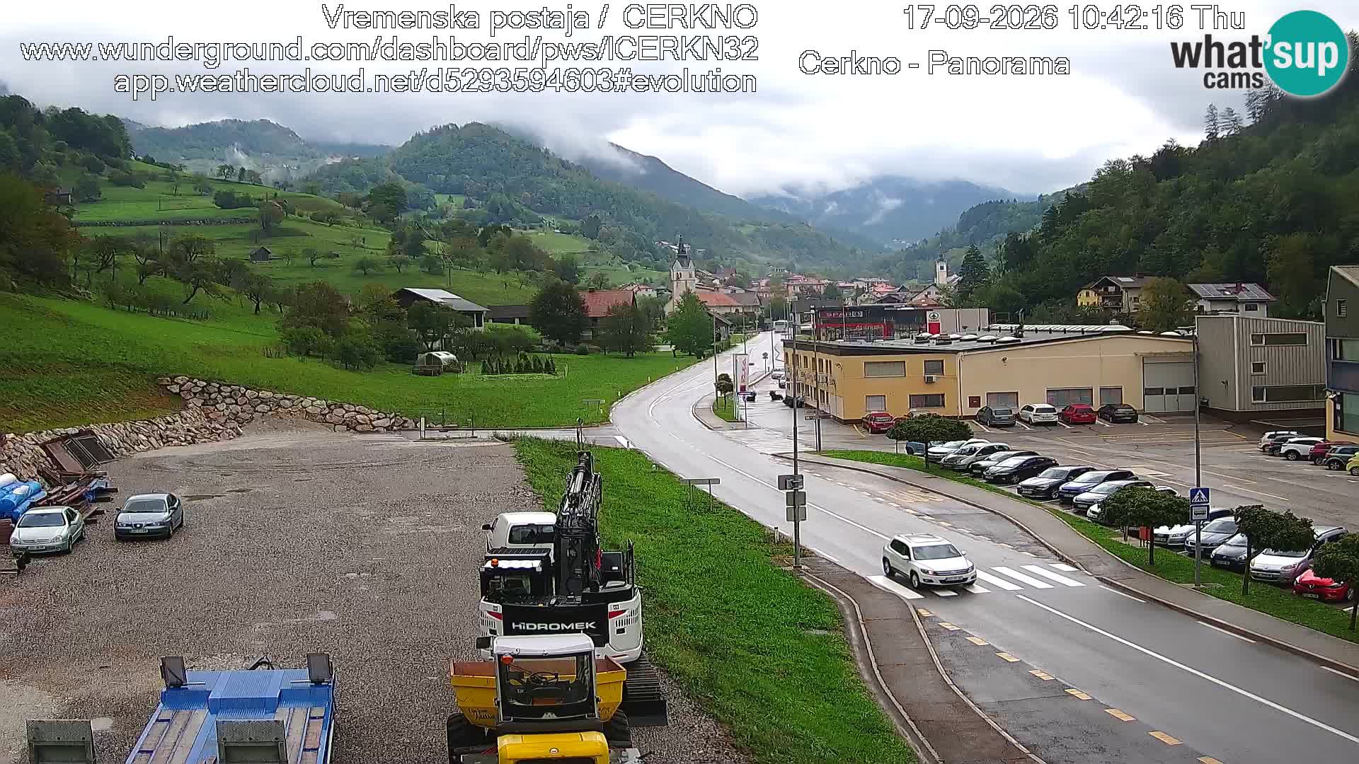 Cerkno entrada a la ciudad Webcam en vivo