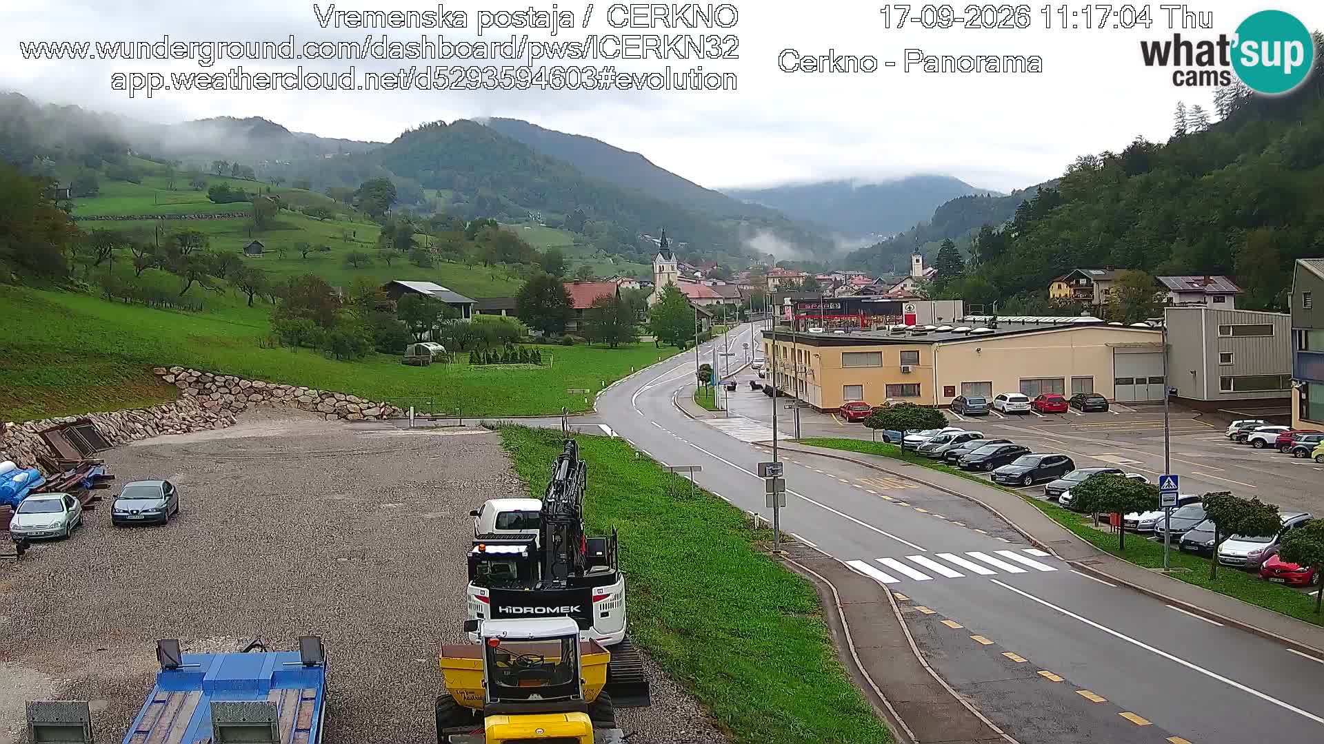 Cerkno entrada a la ciudad Webcam en vivo