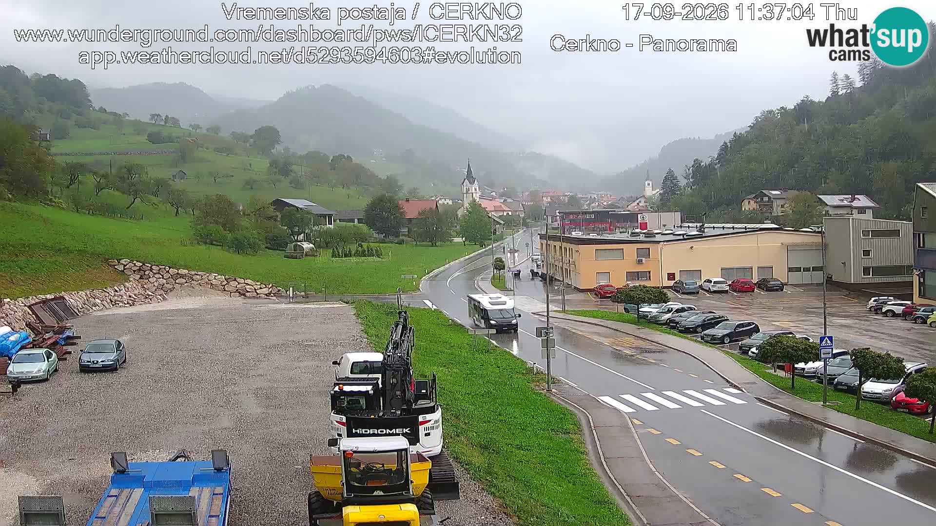 Cerkno city entrance Live Webcam