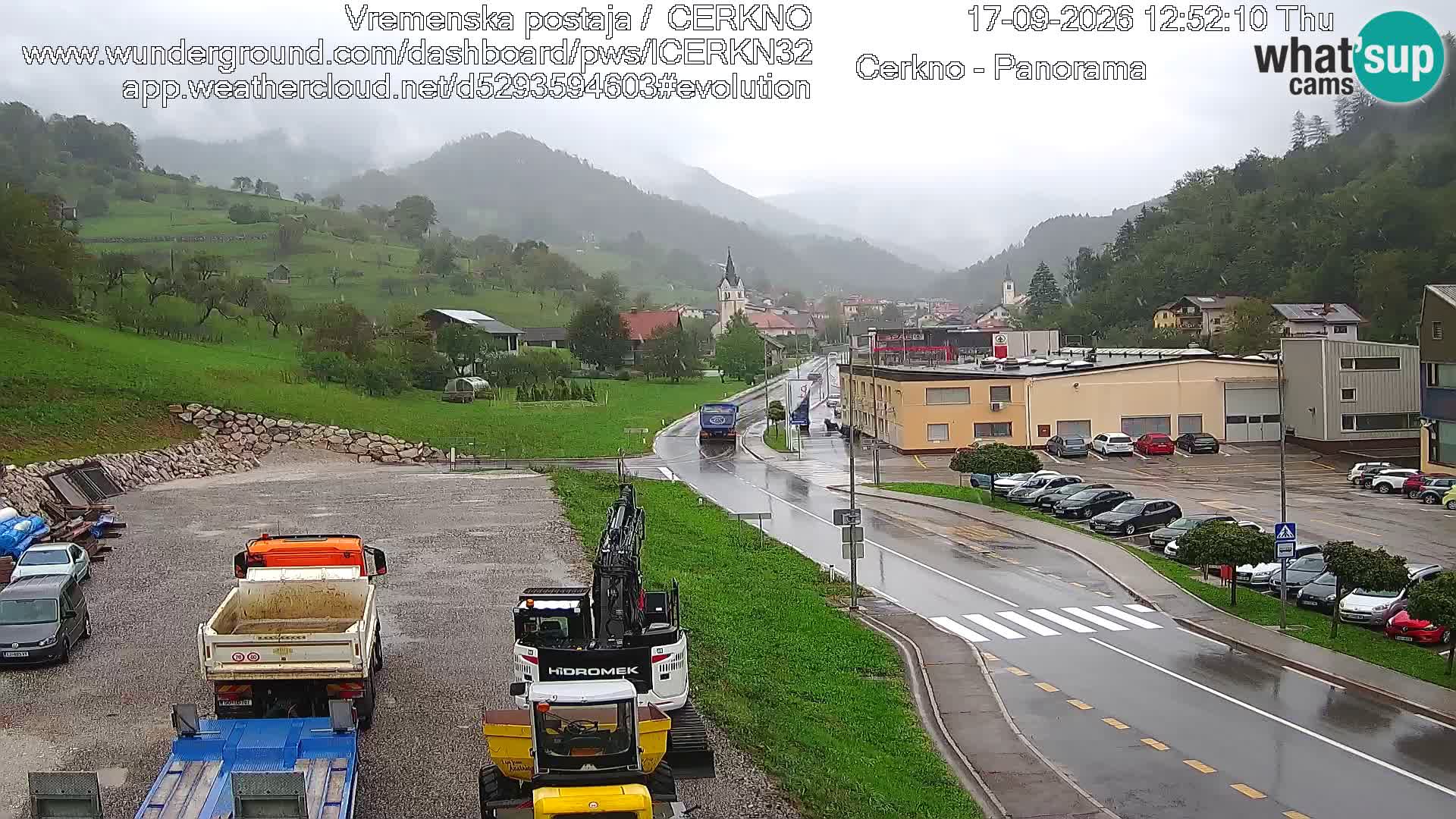 Cerkno city entrance Live Webcam