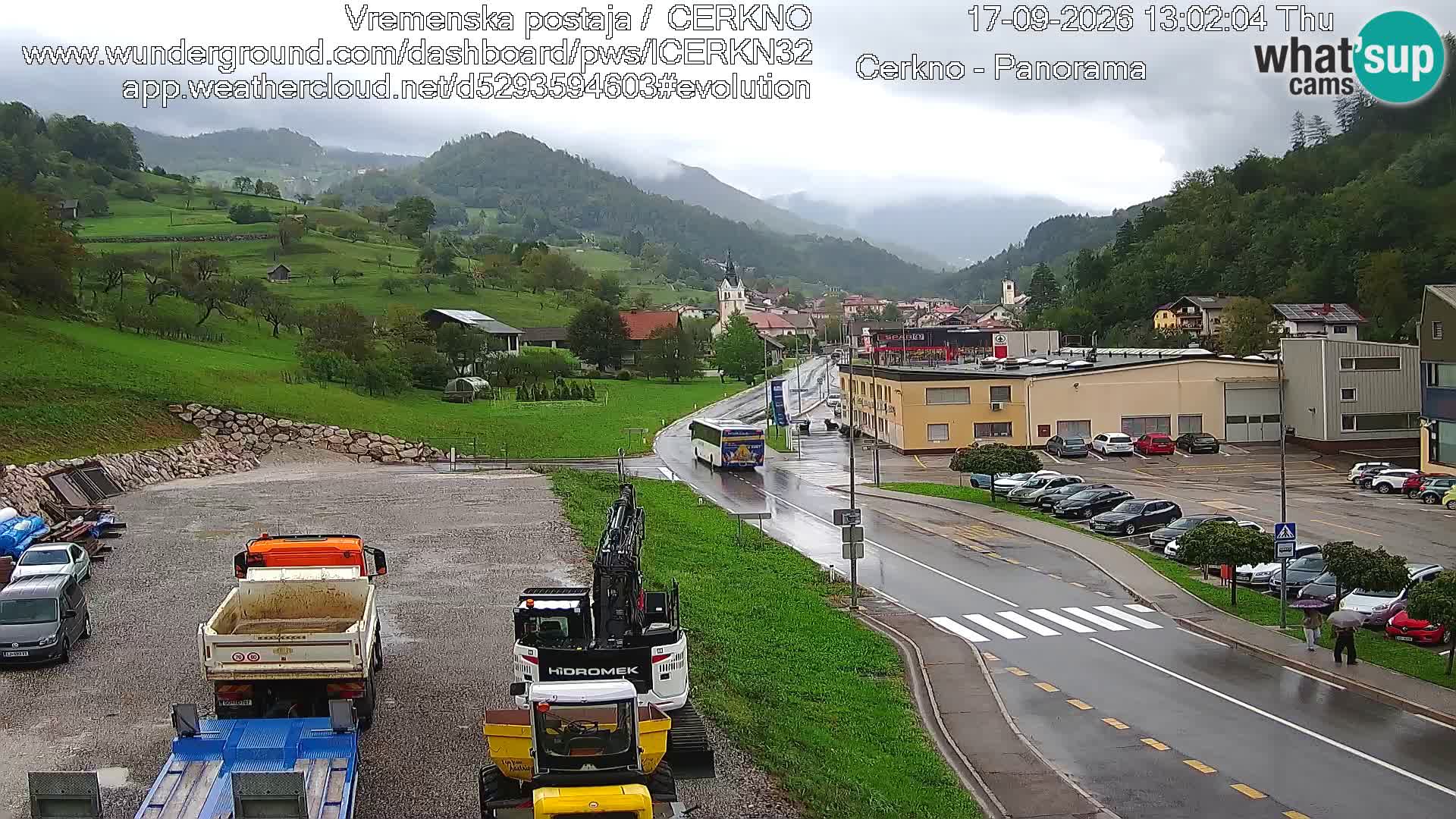 Cerkno entrada a la ciudad Webcam en vivo
