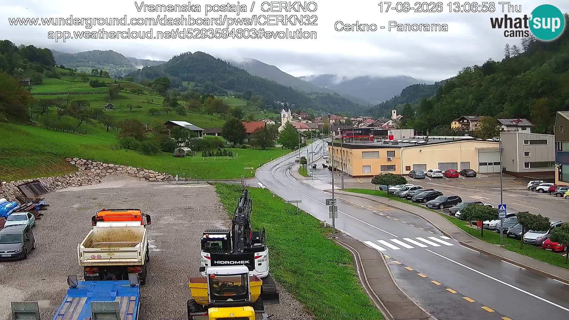 Cerkno city entrance Live Webcam