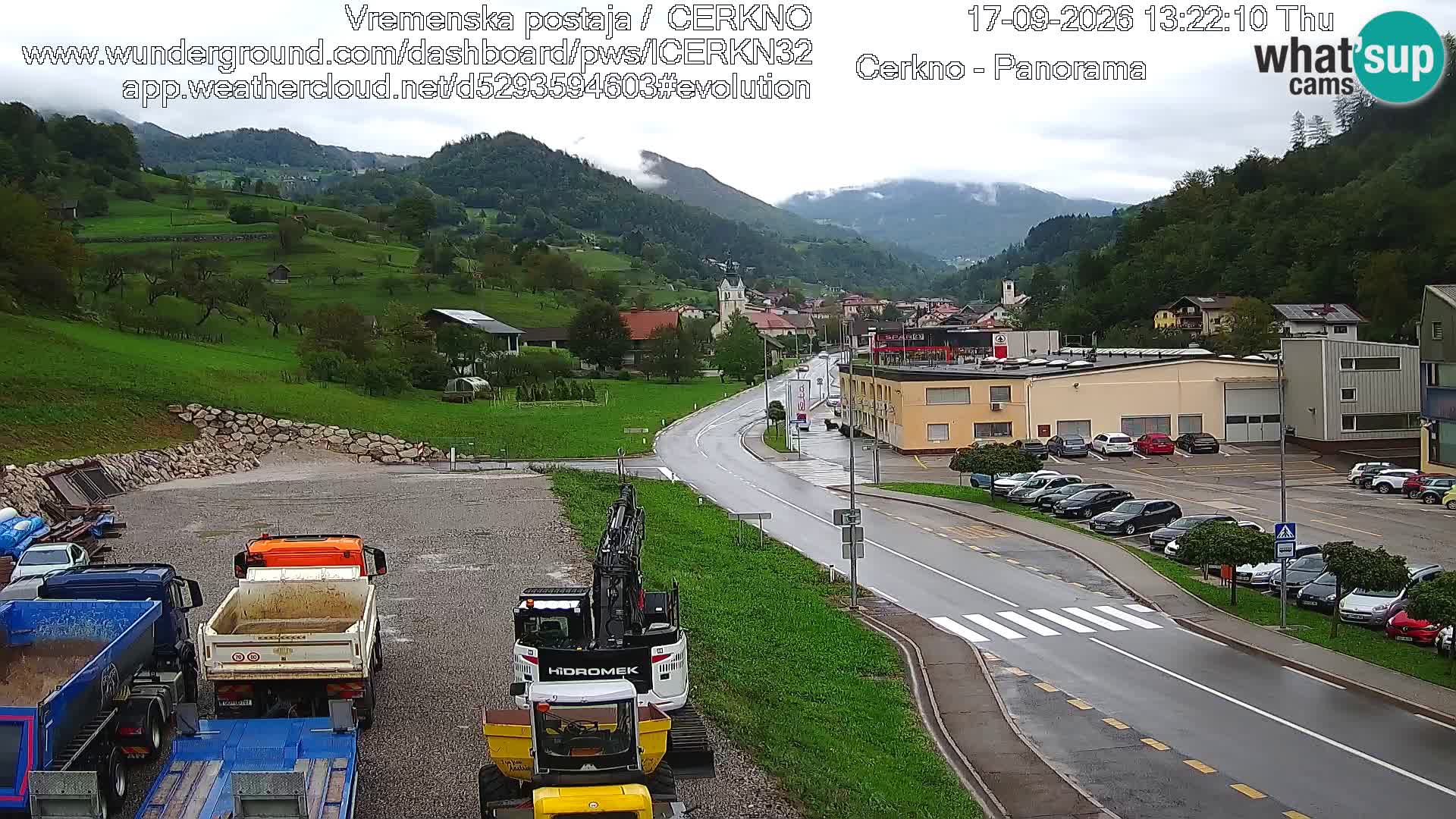 Webcam en direct – Entrée de la ville de Cerkno