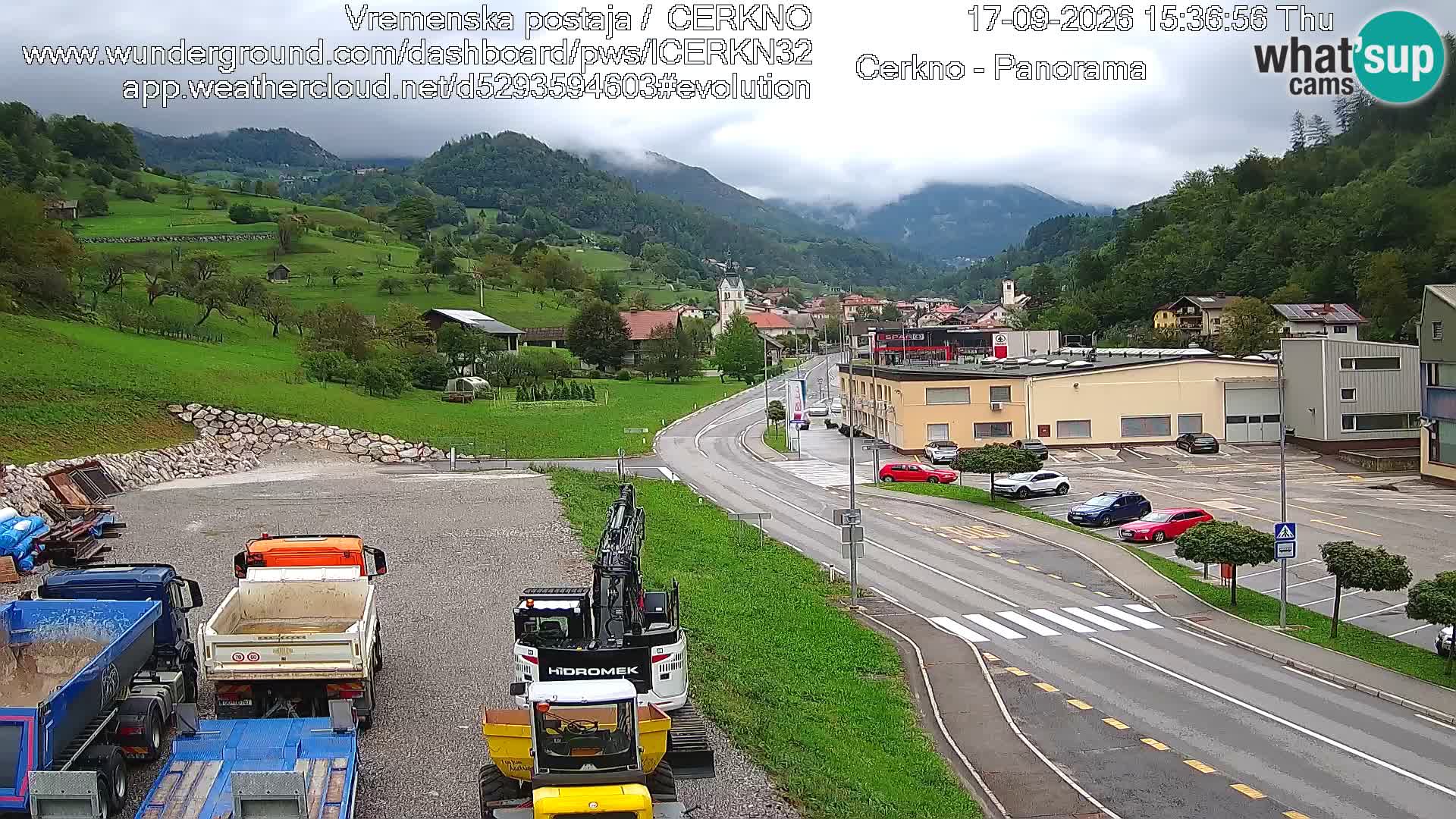 Cerkno city entrance Live Webcam