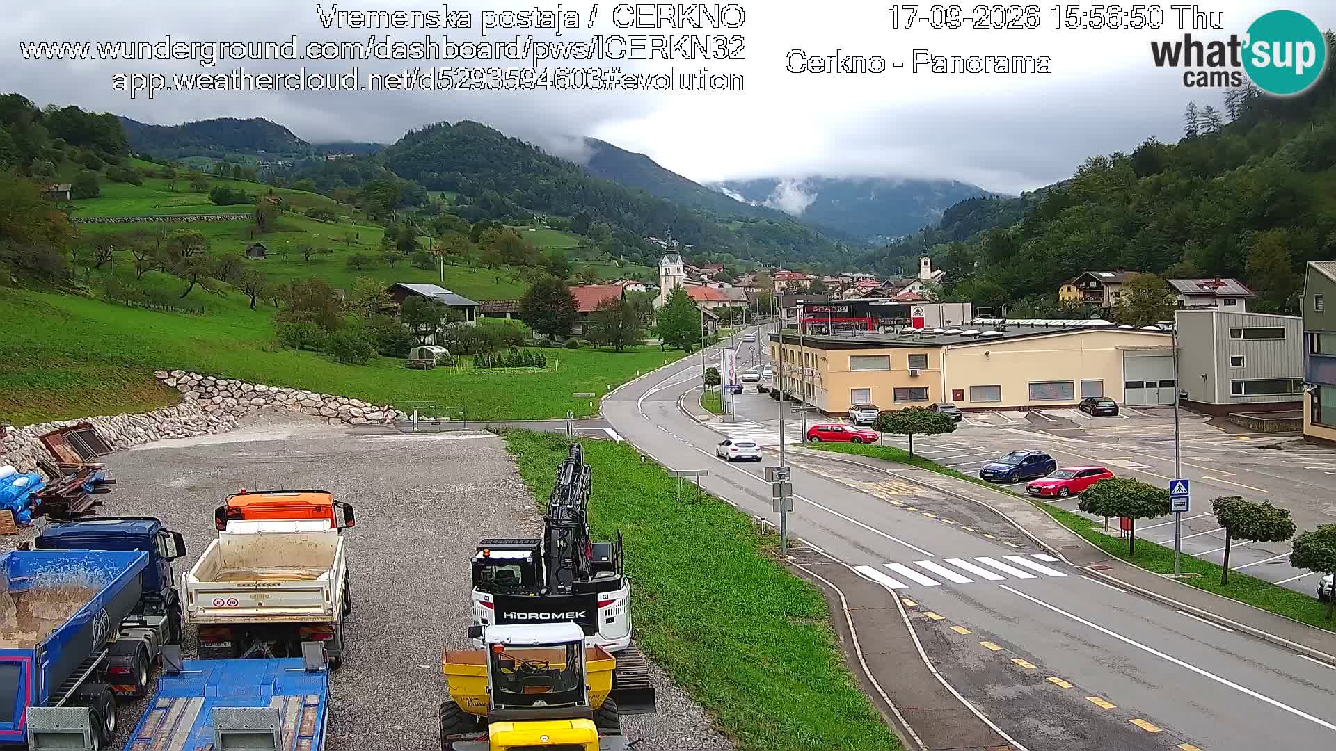 Cerkno city entrance Live Webcam