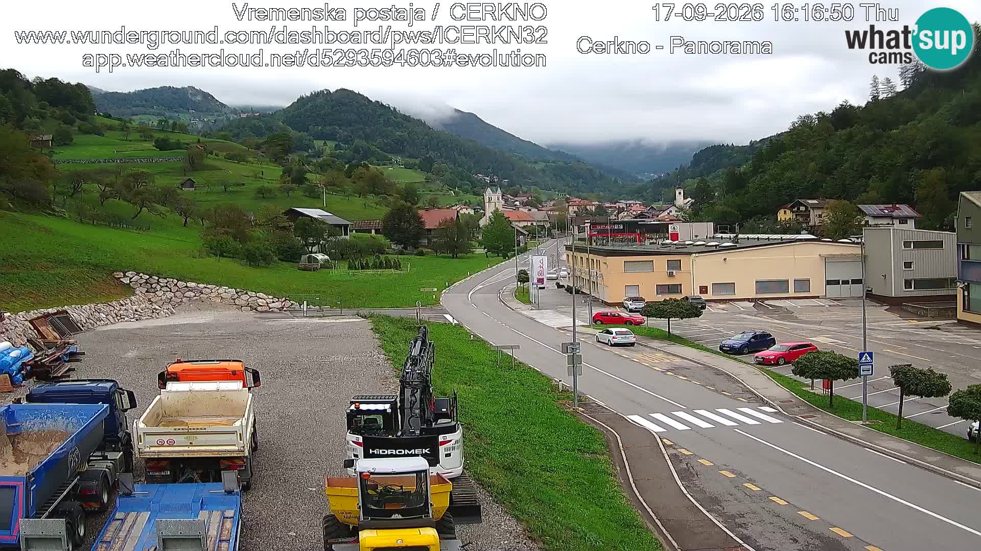 Webcam en direct – Entrée de la ville de Cerkno