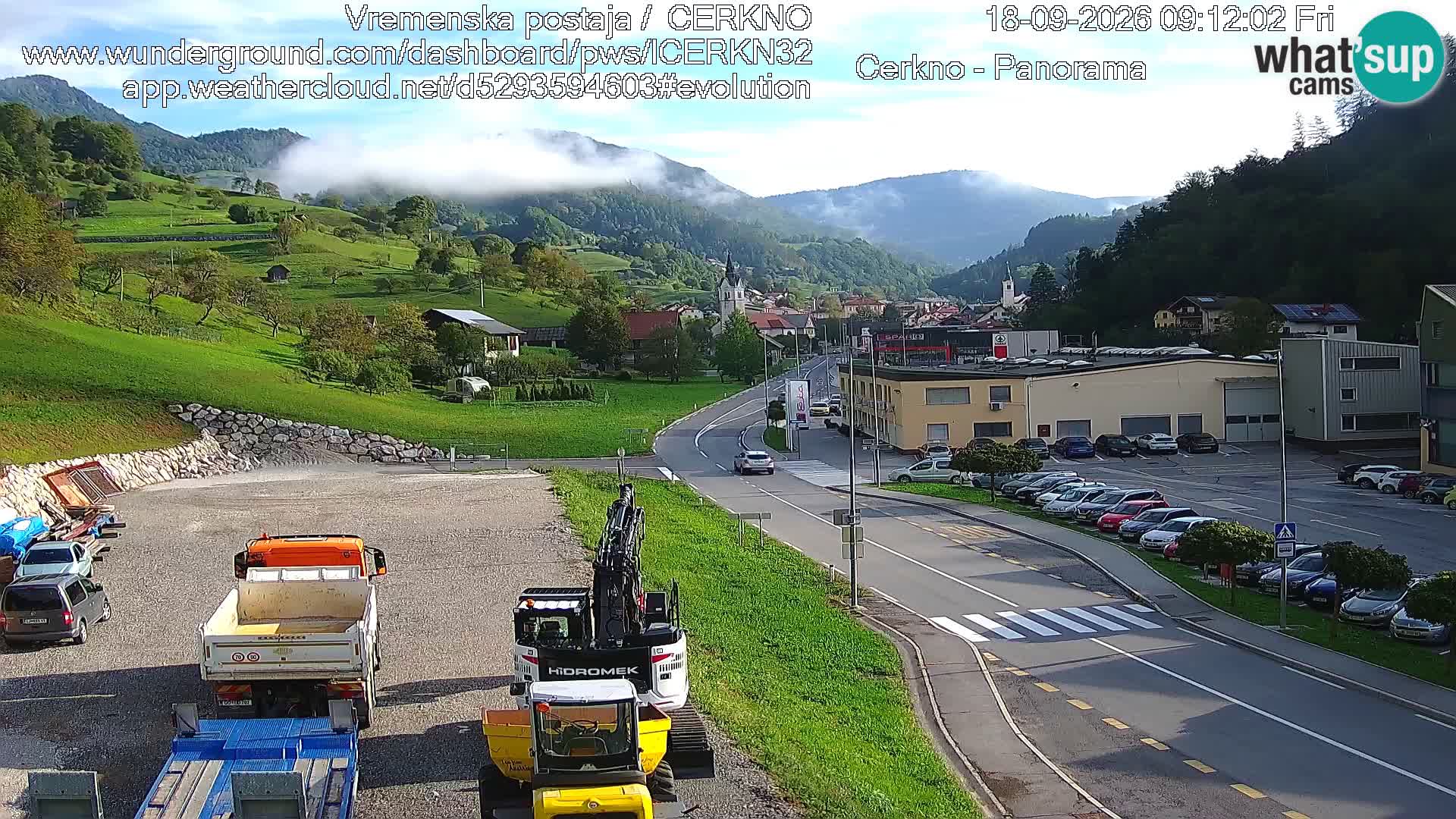 Cerkno city entrance Live Webcam