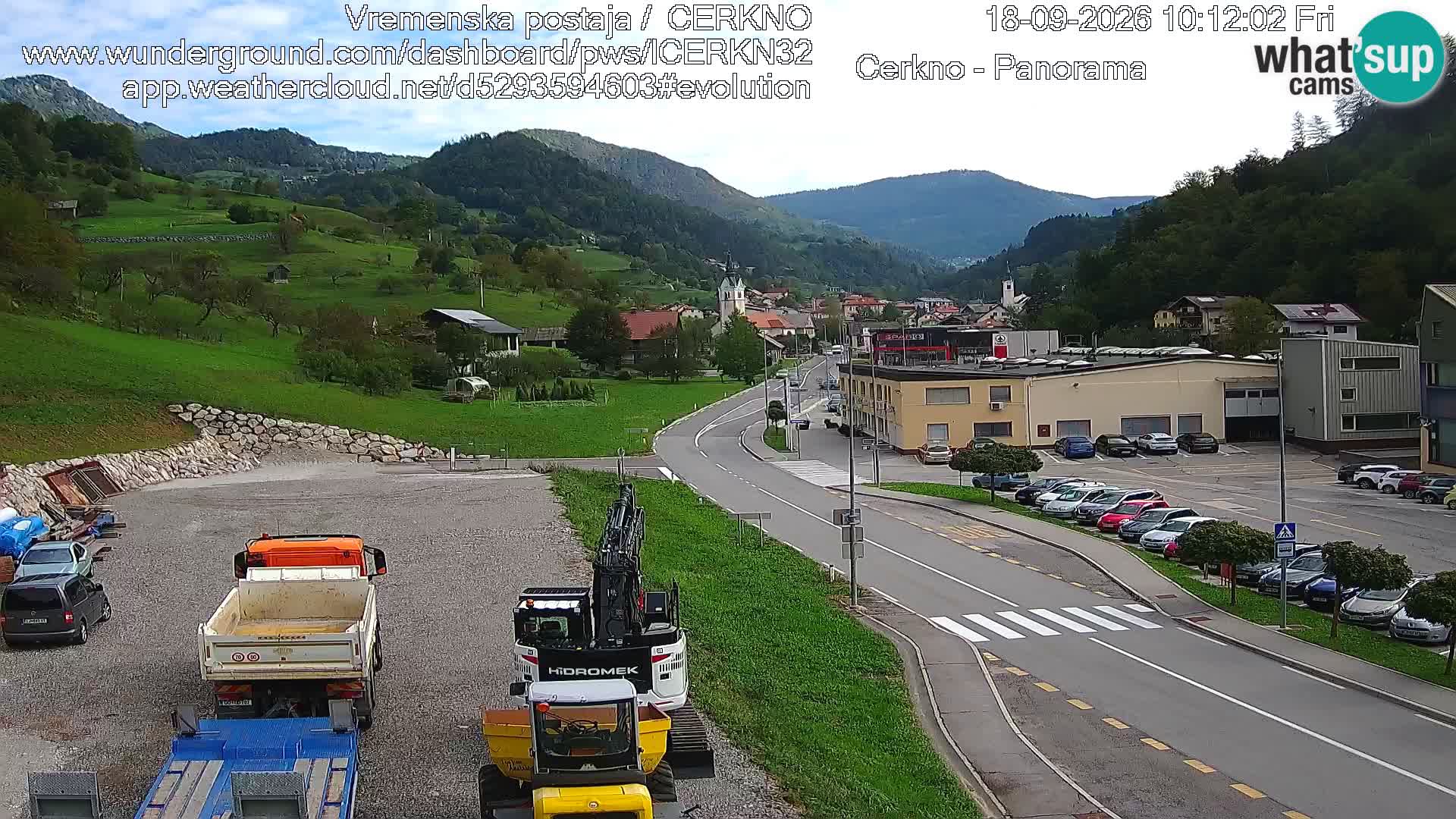 Cerkno city entrance Live Webcam
