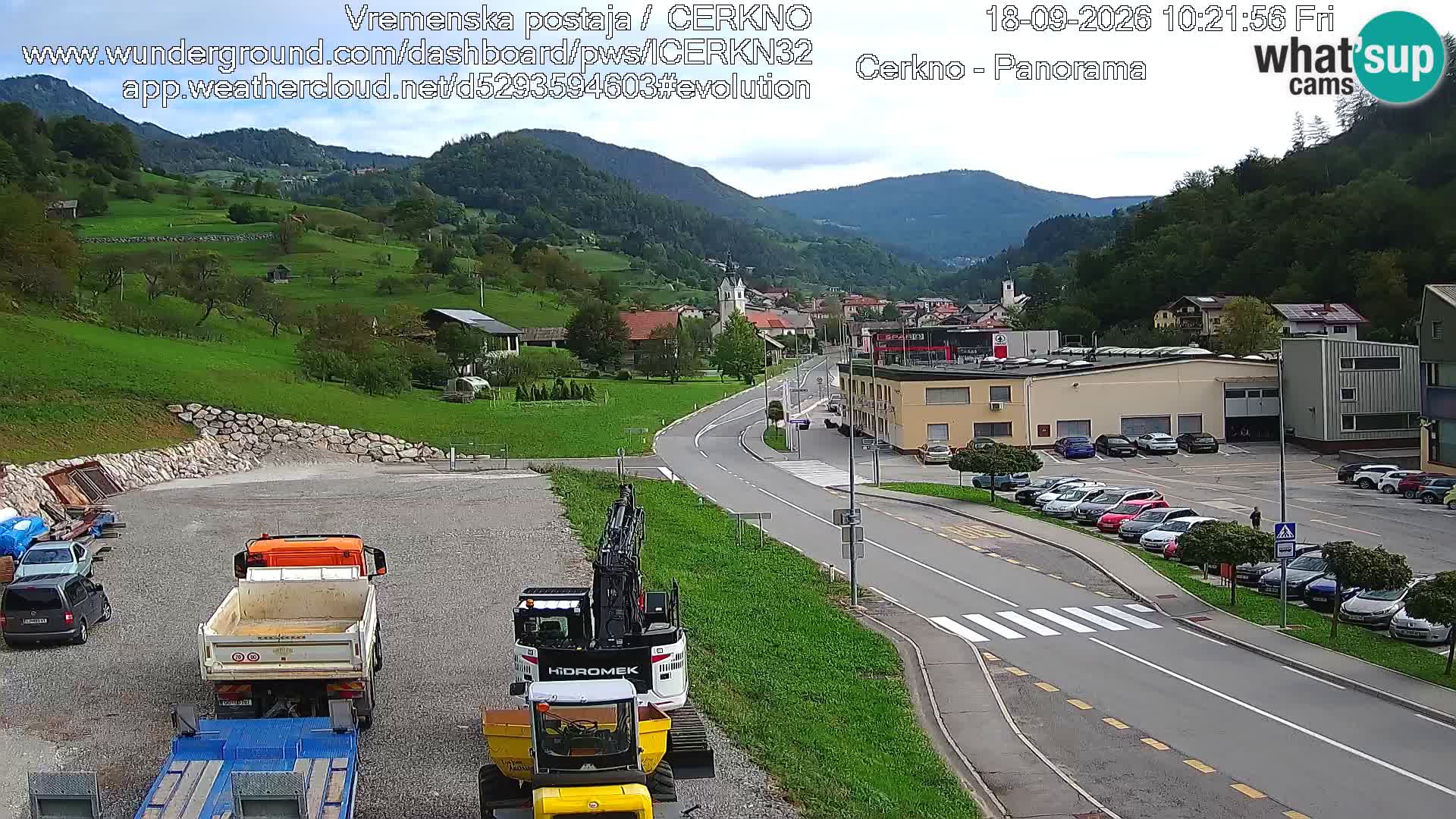 Cerkno city entrance Live Webcam