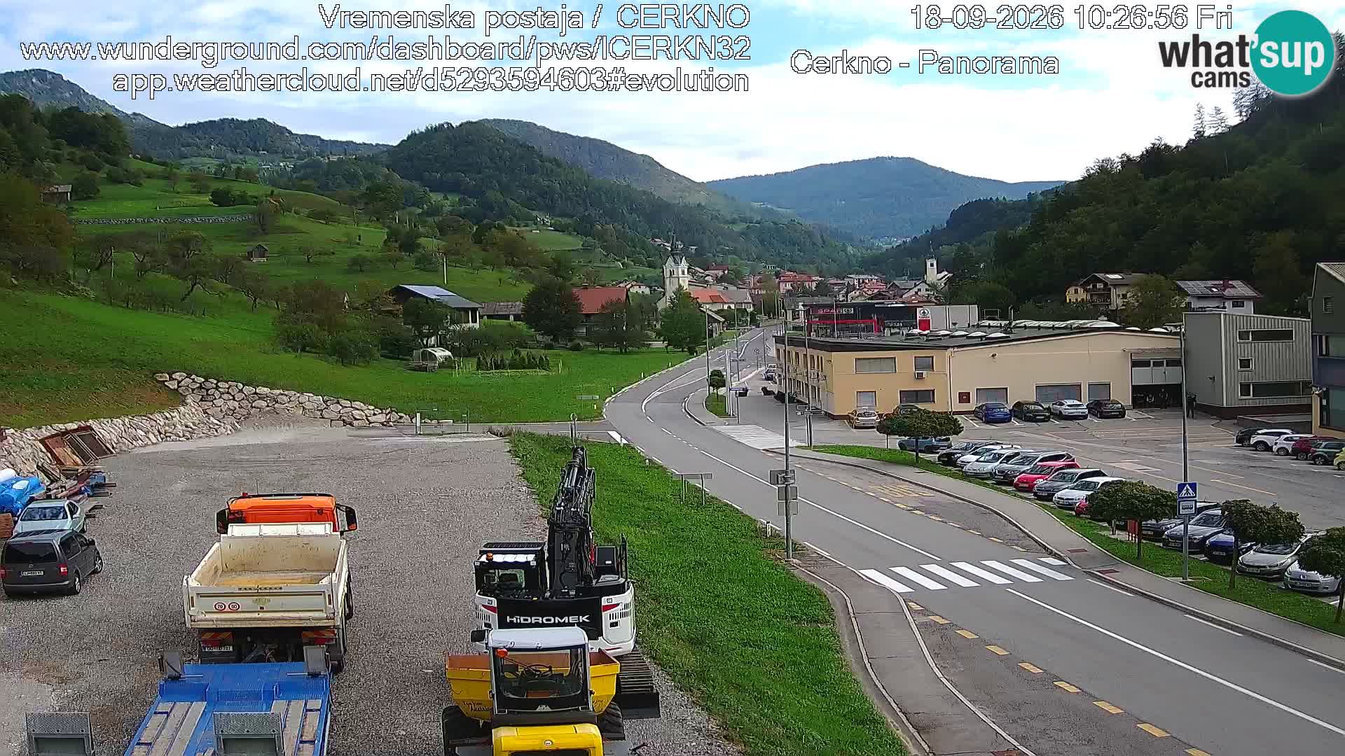 Cerkno city entrance Live Webcam