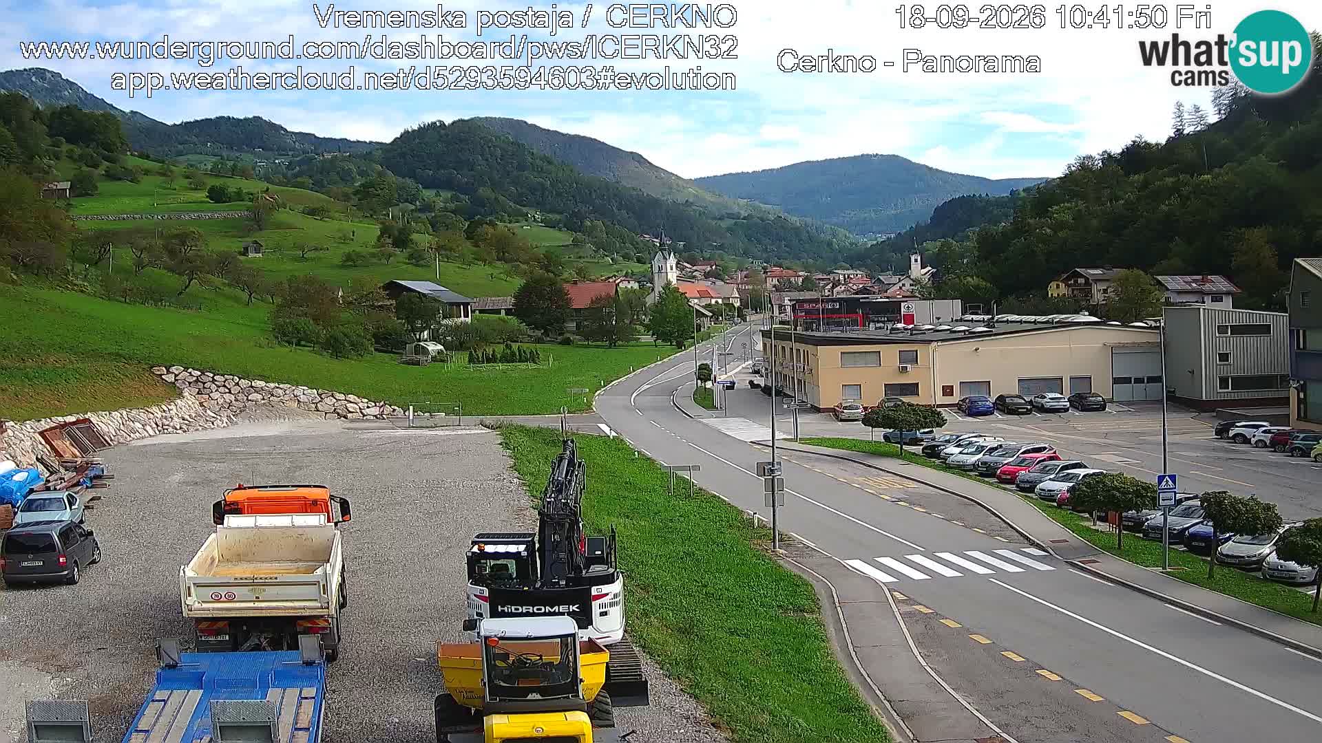 Cerkno city entrance Live Webcam