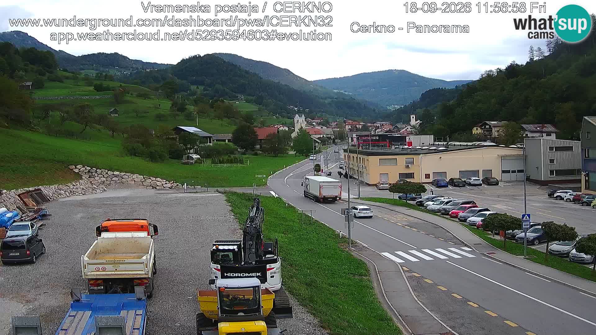 Cerkno city entrance Live Webcam