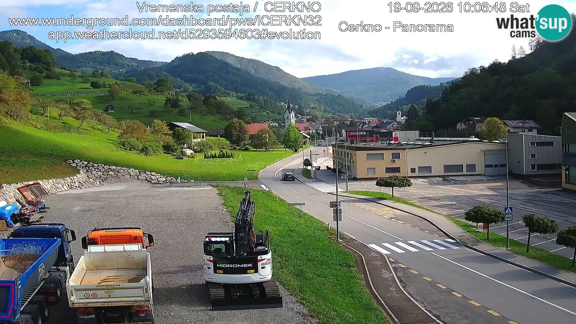 Cerkno city entrance Live Webcam