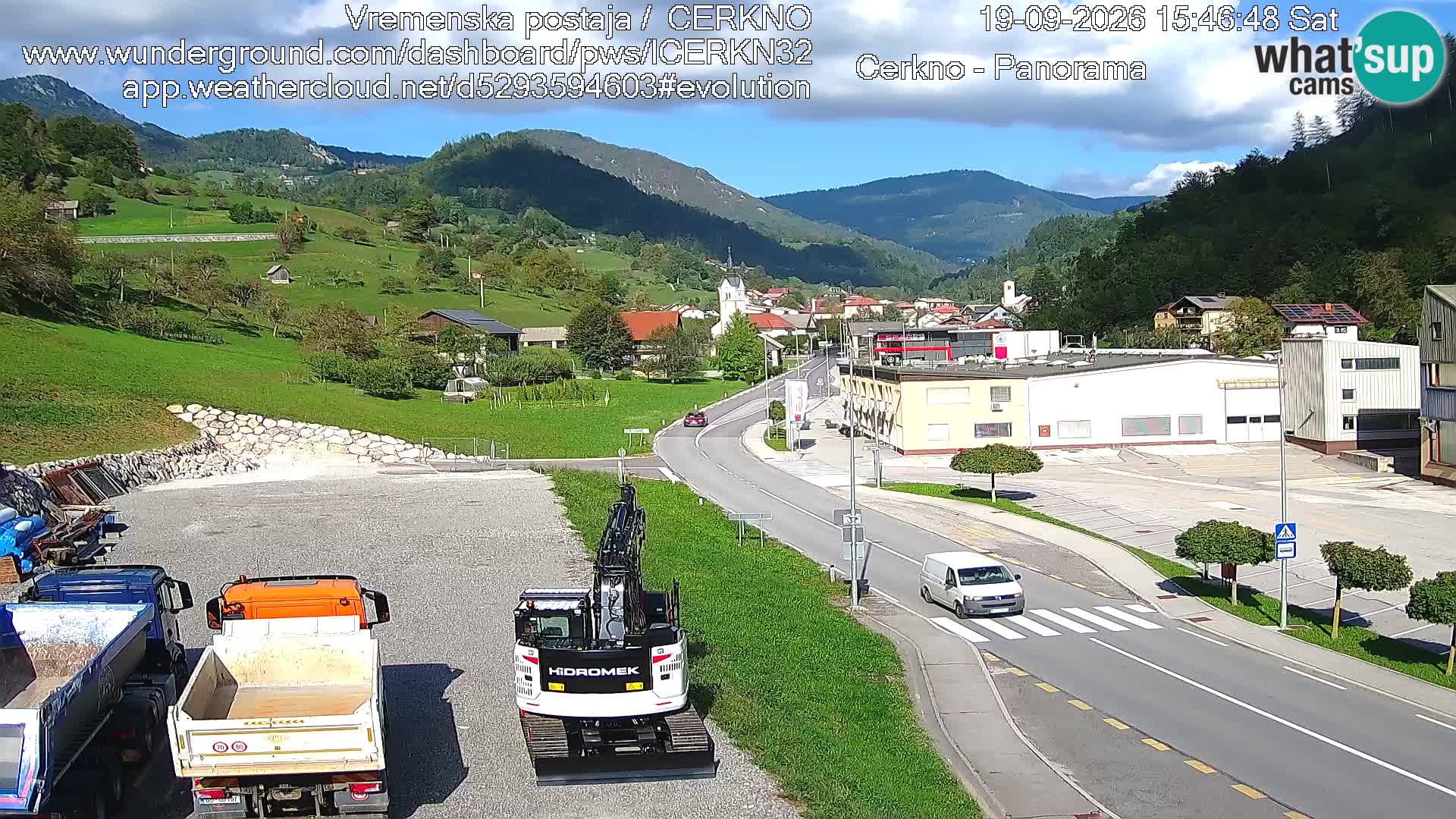 Cerkno city entrance Live Webcam